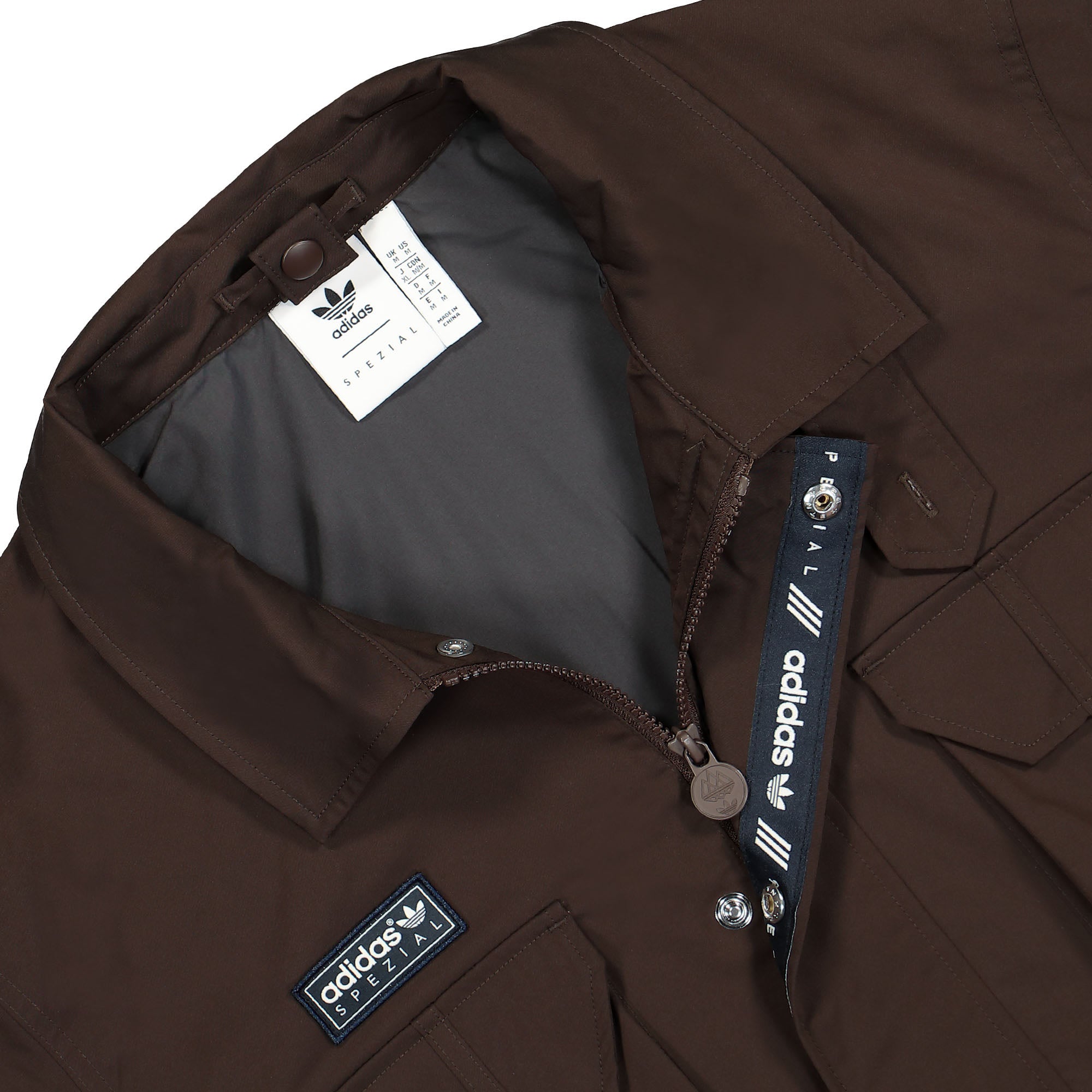 adidas Haslingden Jacket SPZL Dark Brown Jackets Close-up | Overkill