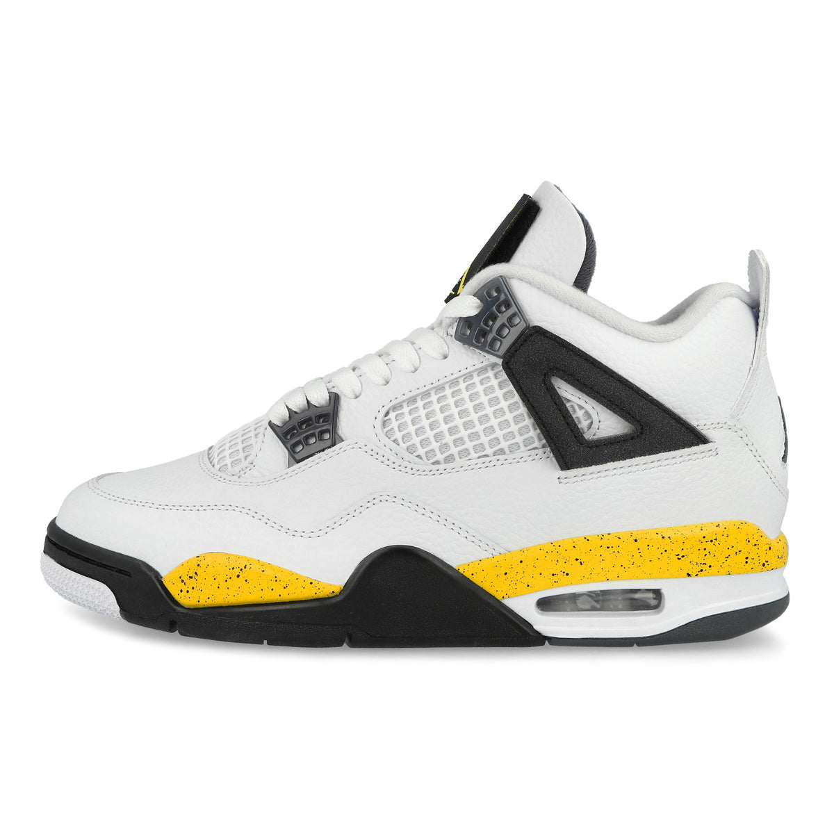 Air Jordan 4 Retro "Tour Yellow" White / Tour Yellow - Dark Blue Grey - Black Mid Top Sneakers IO2463 102 | Overkill