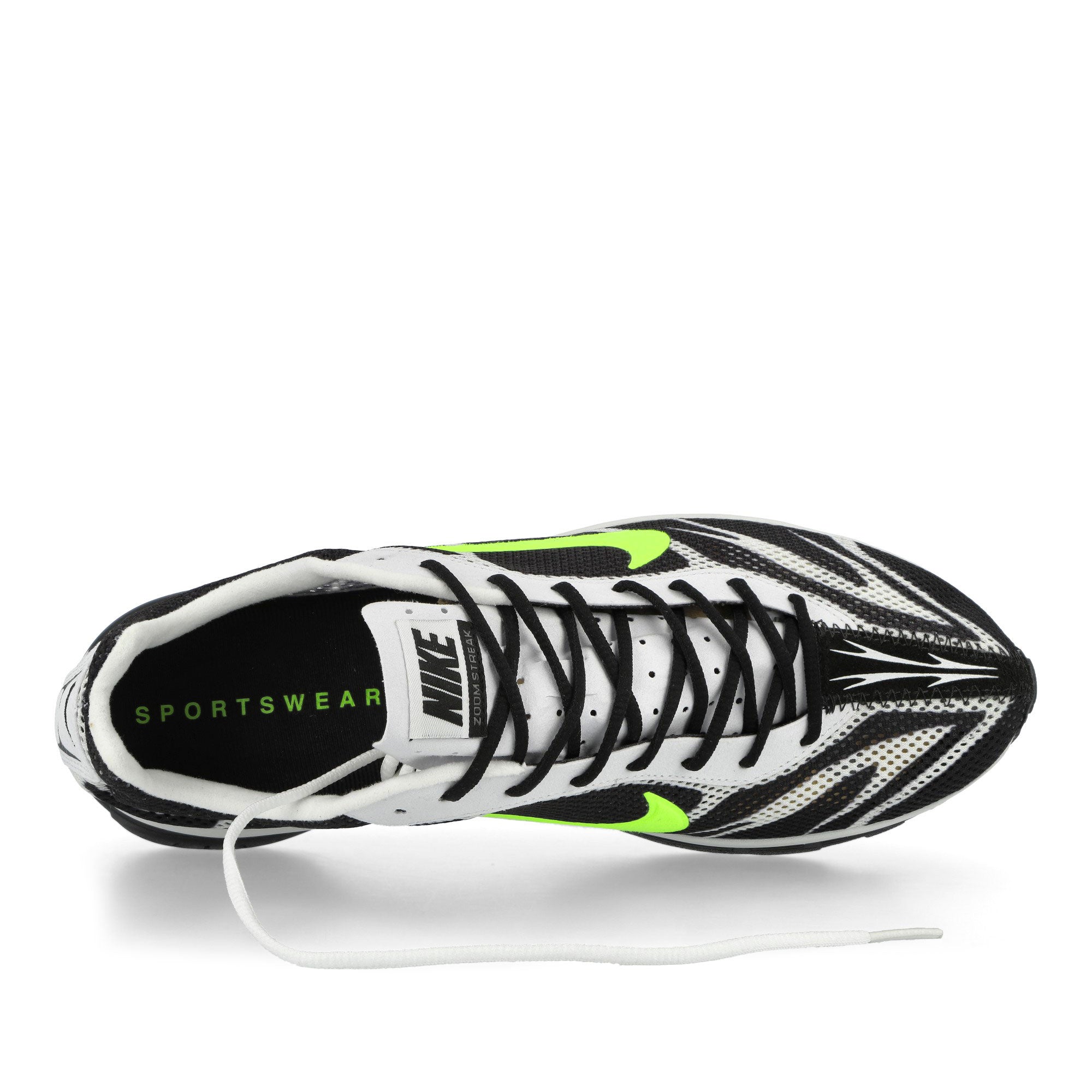 Nike Zoom Streak 3 Black / Volt - Summit White Low Top Sneakers IQ8012 001 Detailfoto | Overkill