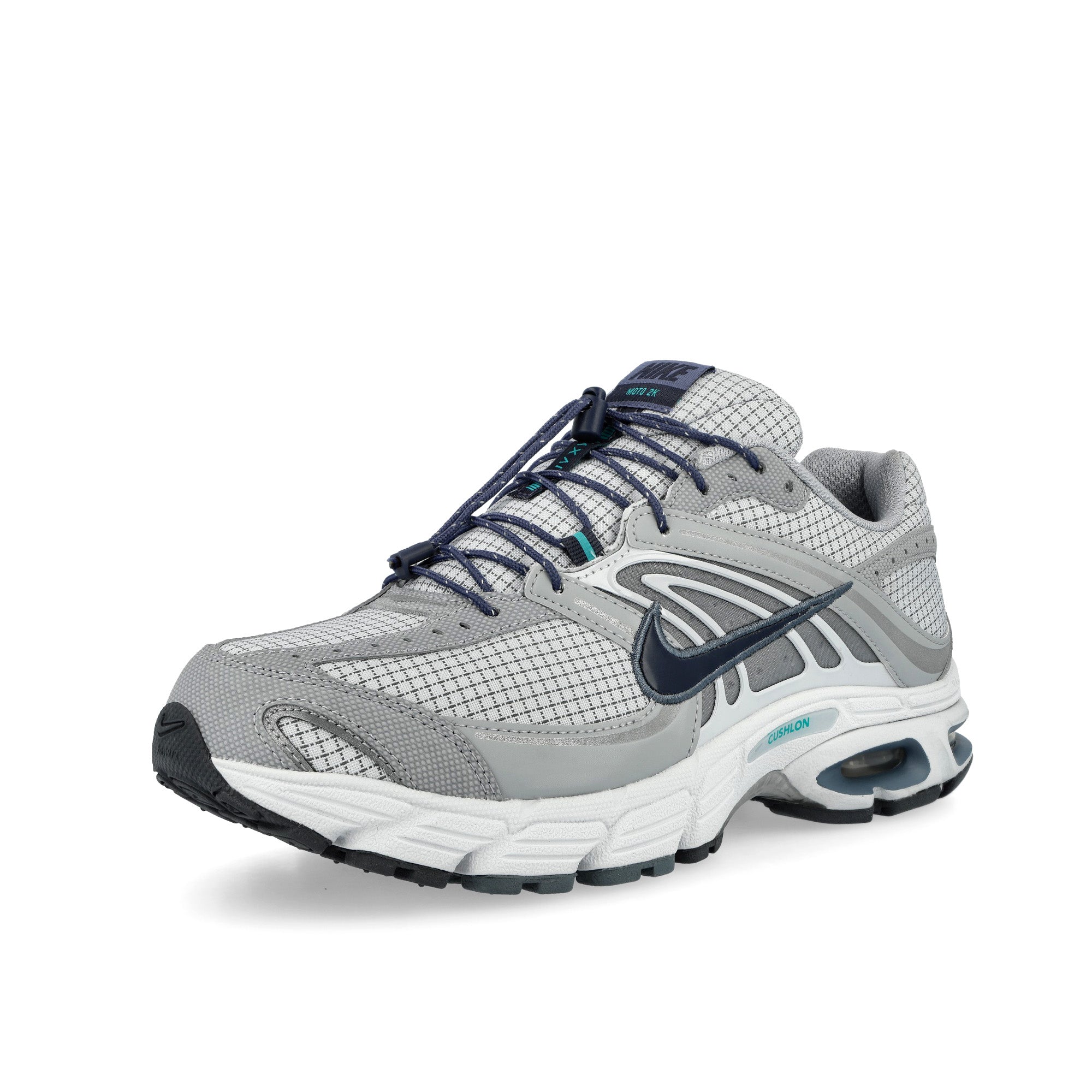 Nike Air Max Moto 2K Geyser Grey / Thunder Blue - Wolf Grey Low Top Sneakers IR0072 001 Close-up | Overkill
