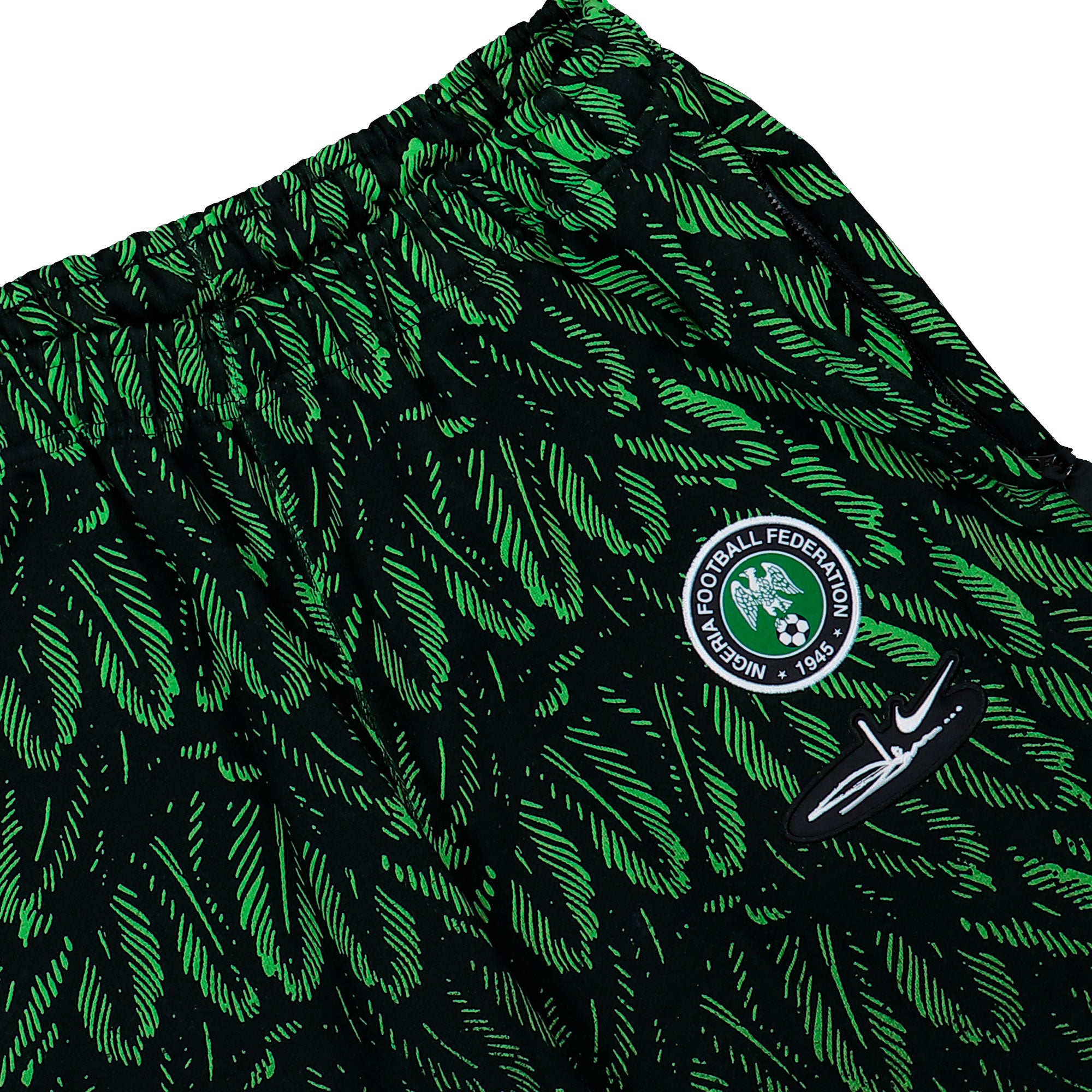 Slawn x Nike NFF Nigeria Fleece Pants Black / Poison Green / White Sweat & Track Pants IR5218 010 Detail View 1 | Overkill