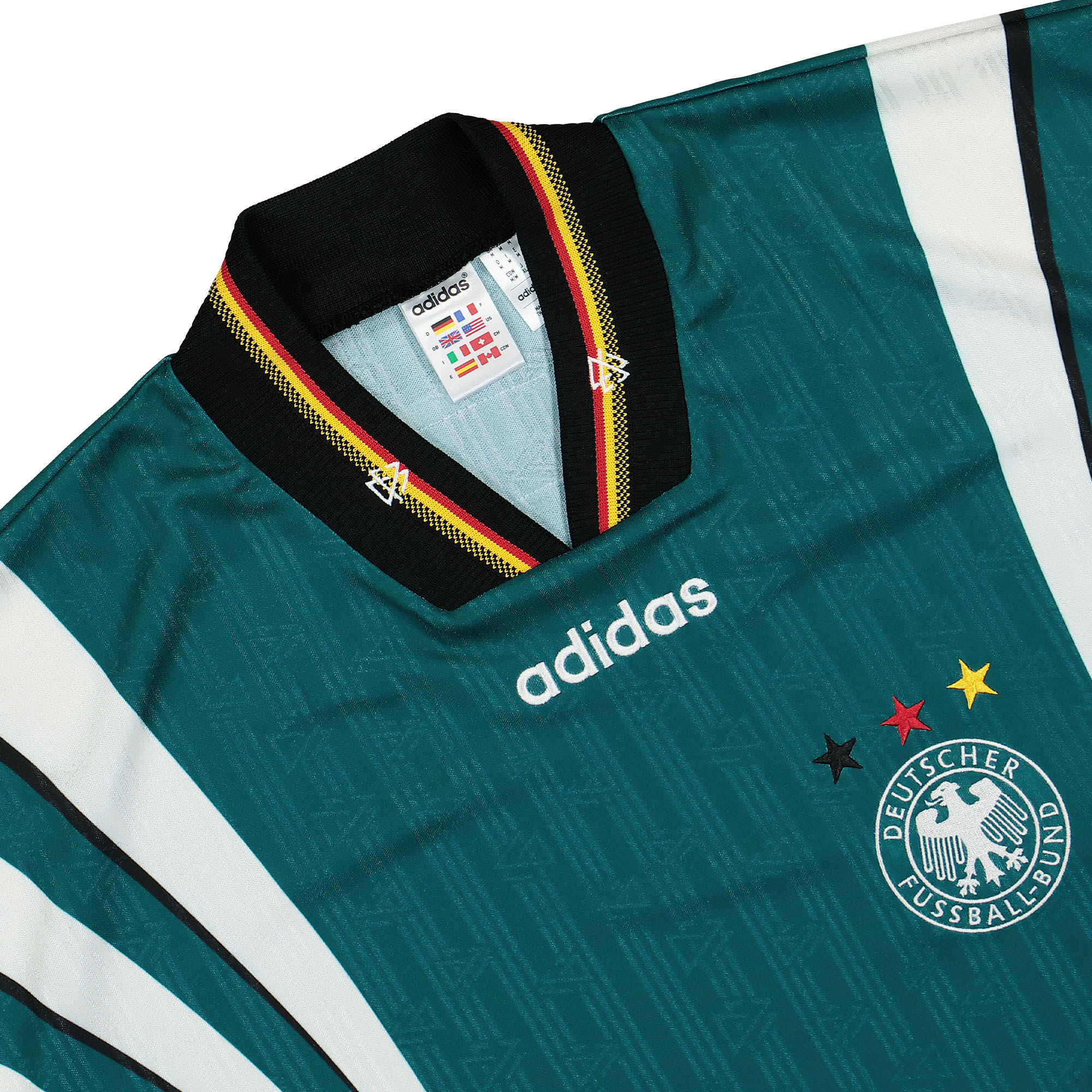 adidas DFB Away Jersey 96 Big Sur T-Shirts Close-up | Overkill