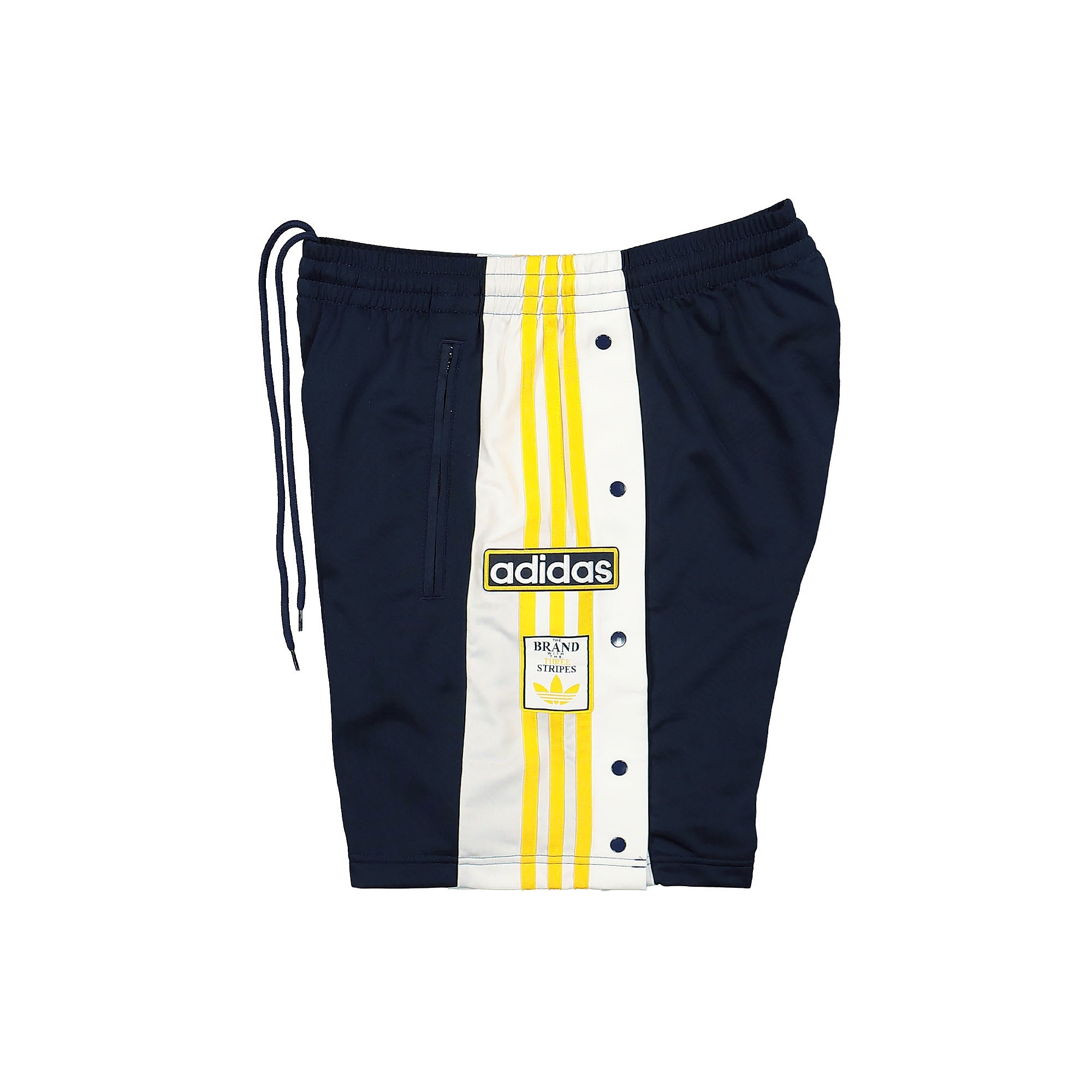 adidas Adibreak Short Night Indigo / White / Bold Gold Shorts Close-up | Overkill
