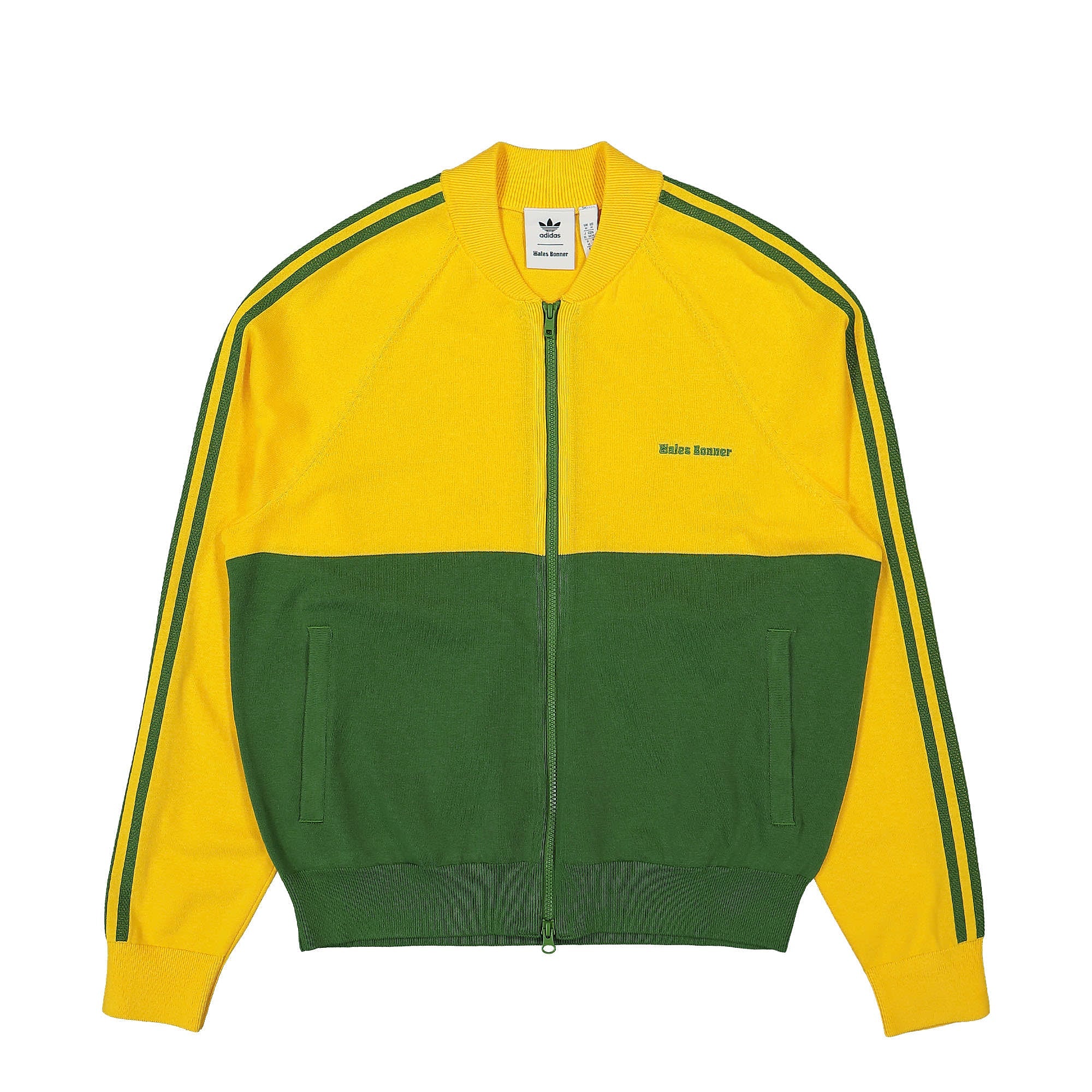 adidas Knit Track Top Bold Gold / Crew Green Track Jackets IW1174 | Overkill