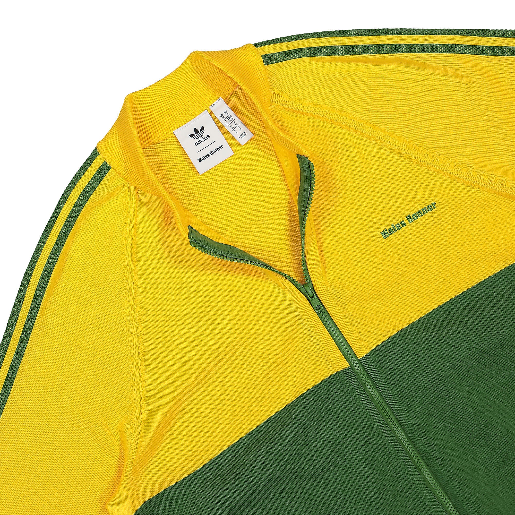 adidas Knit Track Top Bold Gold / Crew Green Track Jackets Close-up | Overkill