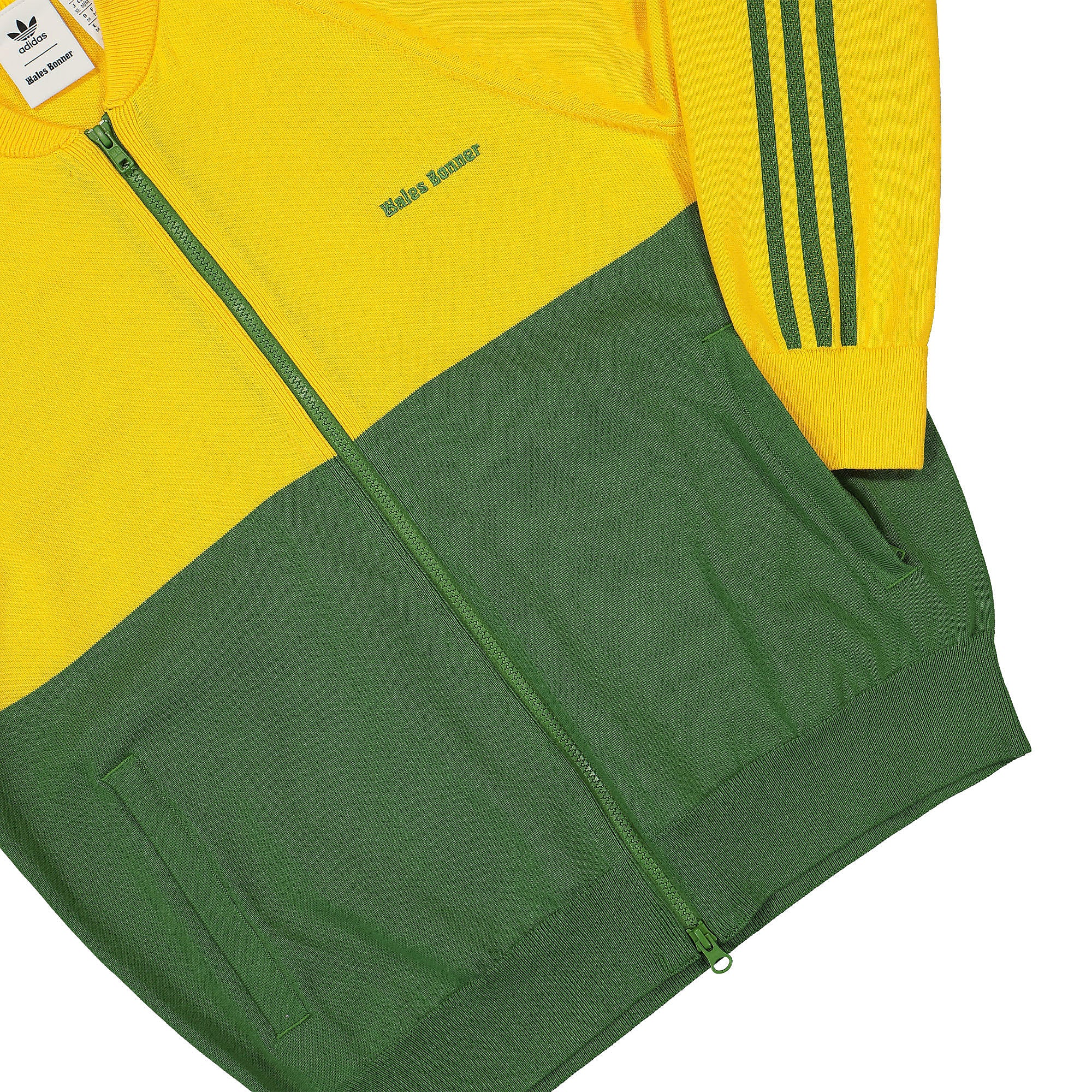 adidas Knit Track Top Bold Gold / Crew Green Track Jackets Detailfoto | Overkill