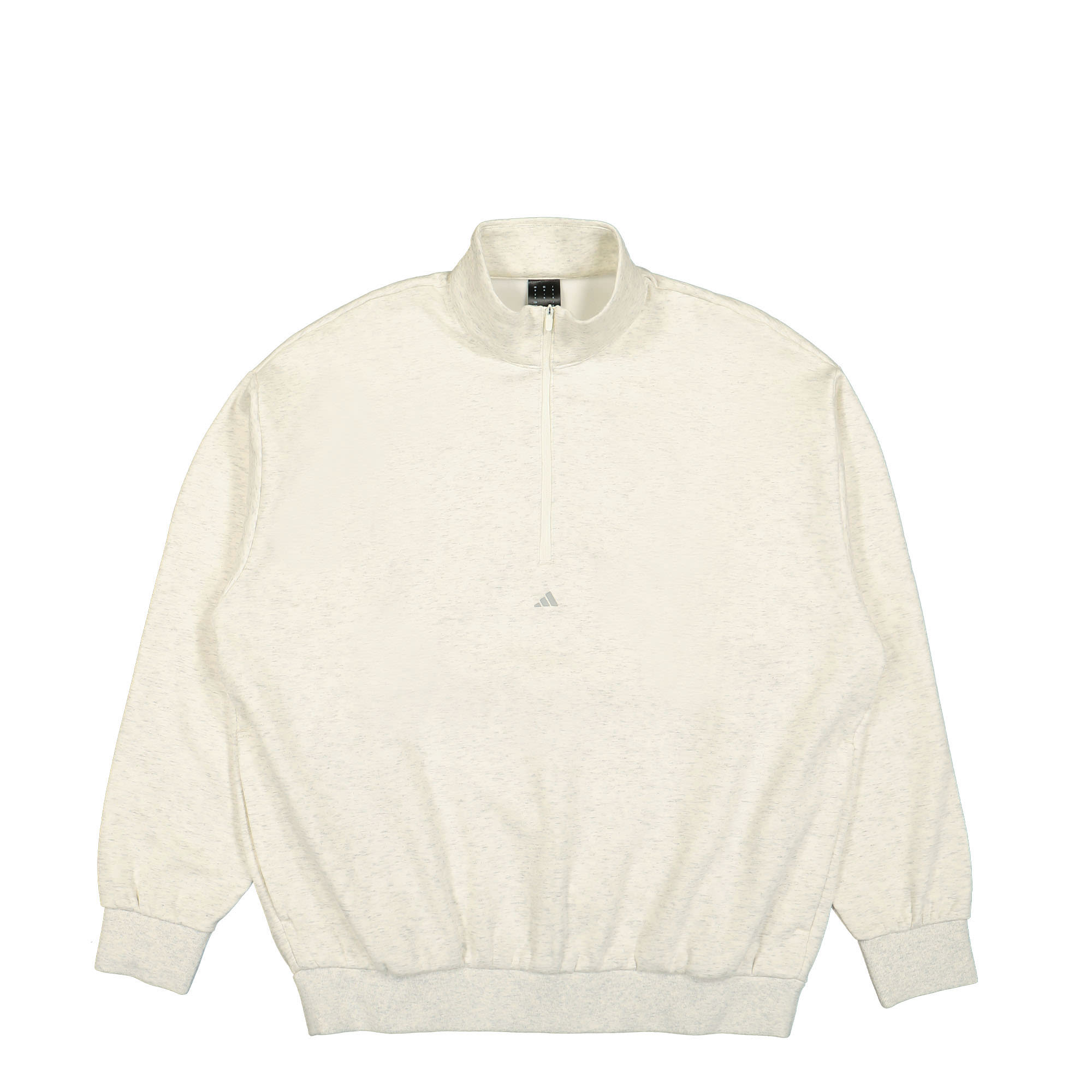 adidas One Basketball Half-Zip Sweatshirt Cream Melange Sweatshirts IW1625 | Overkill