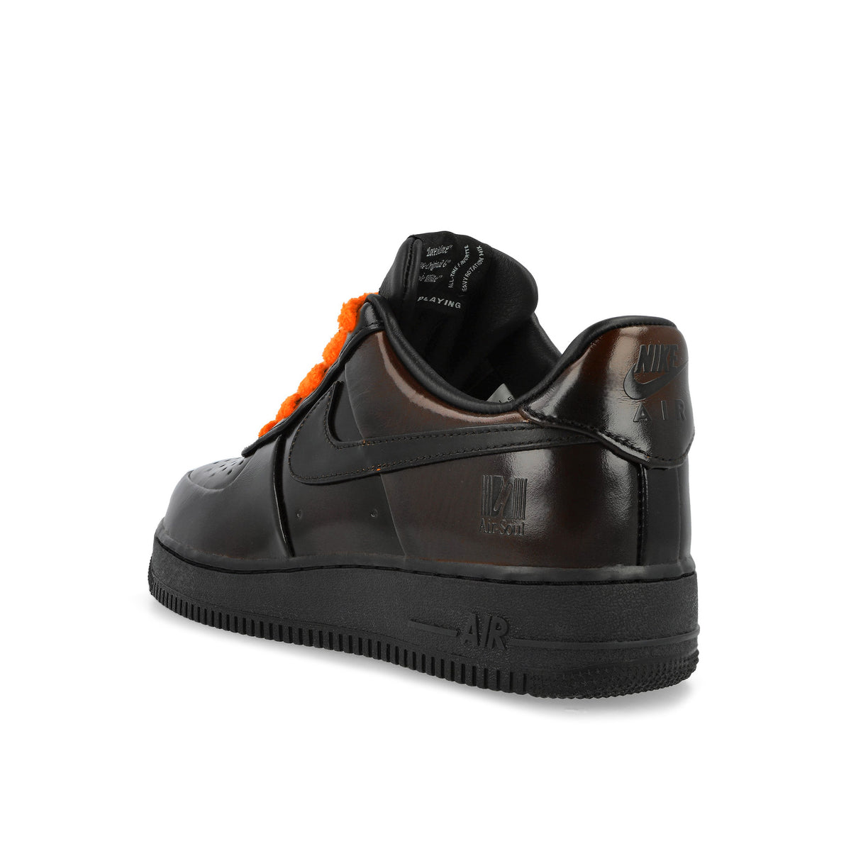 Nike Air Force 1 '07 LE "Air Soul" Black / Black - Cinnamon - Black Low Top Sneakers IW2353 001 Material | Overkill