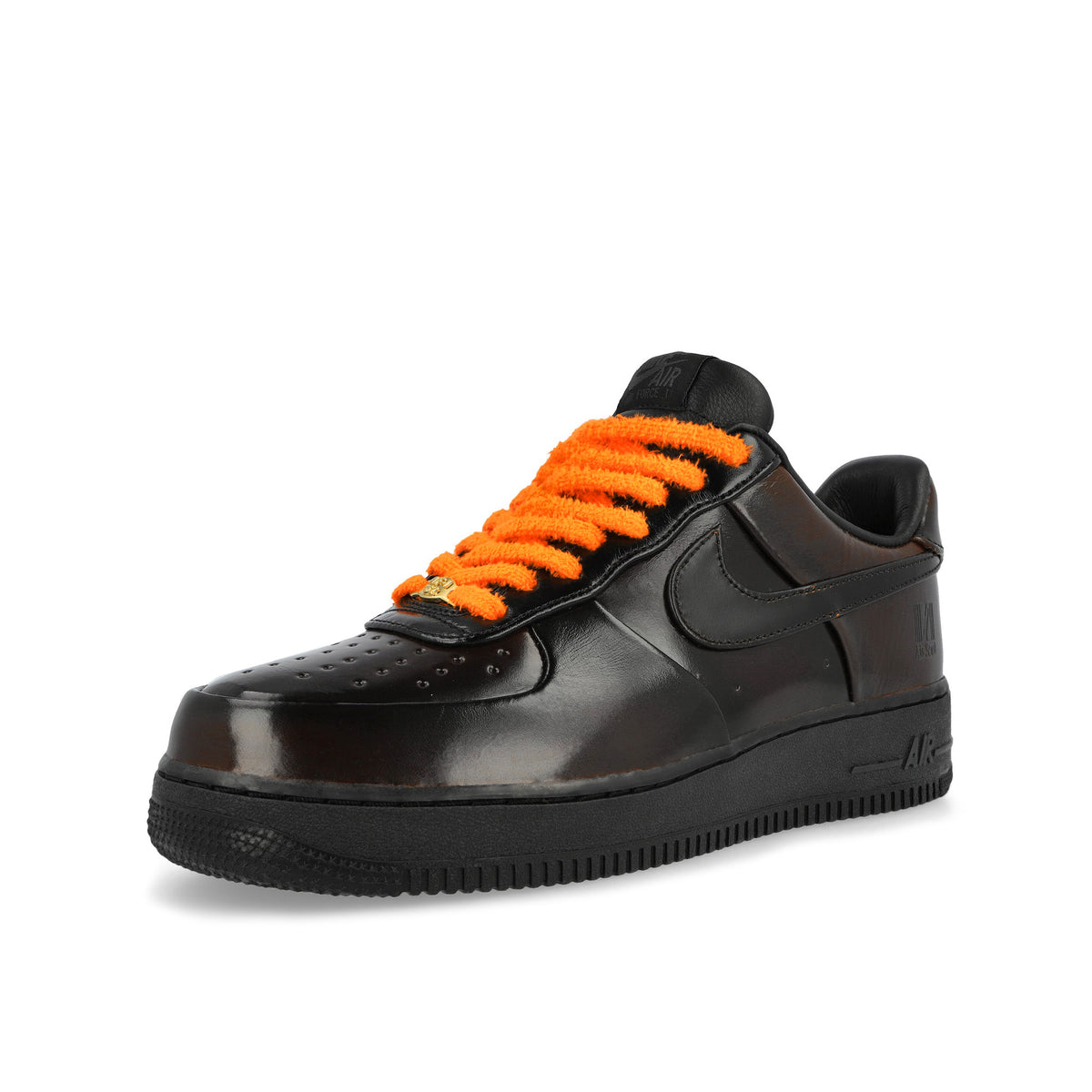 Nike Air Force 1 '07 LE "Air Soul" Black / Black - Cinnamon - Black Low Top Sneakers IW2353 001 Close-up | Overkill