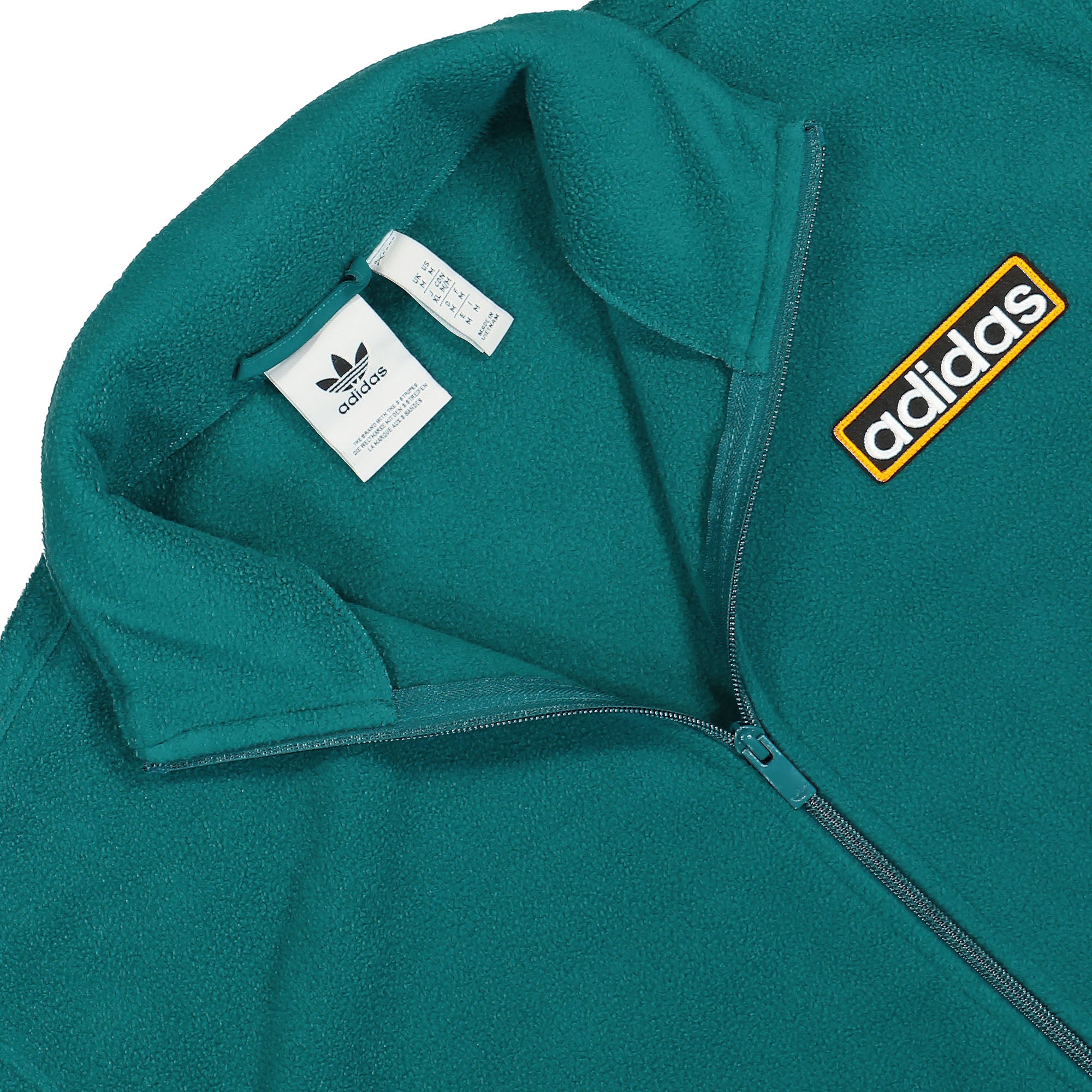 adidas Polar Fleece Adibreak Track Top Legacy Teal Fleece Jackets Close-up | Overkill