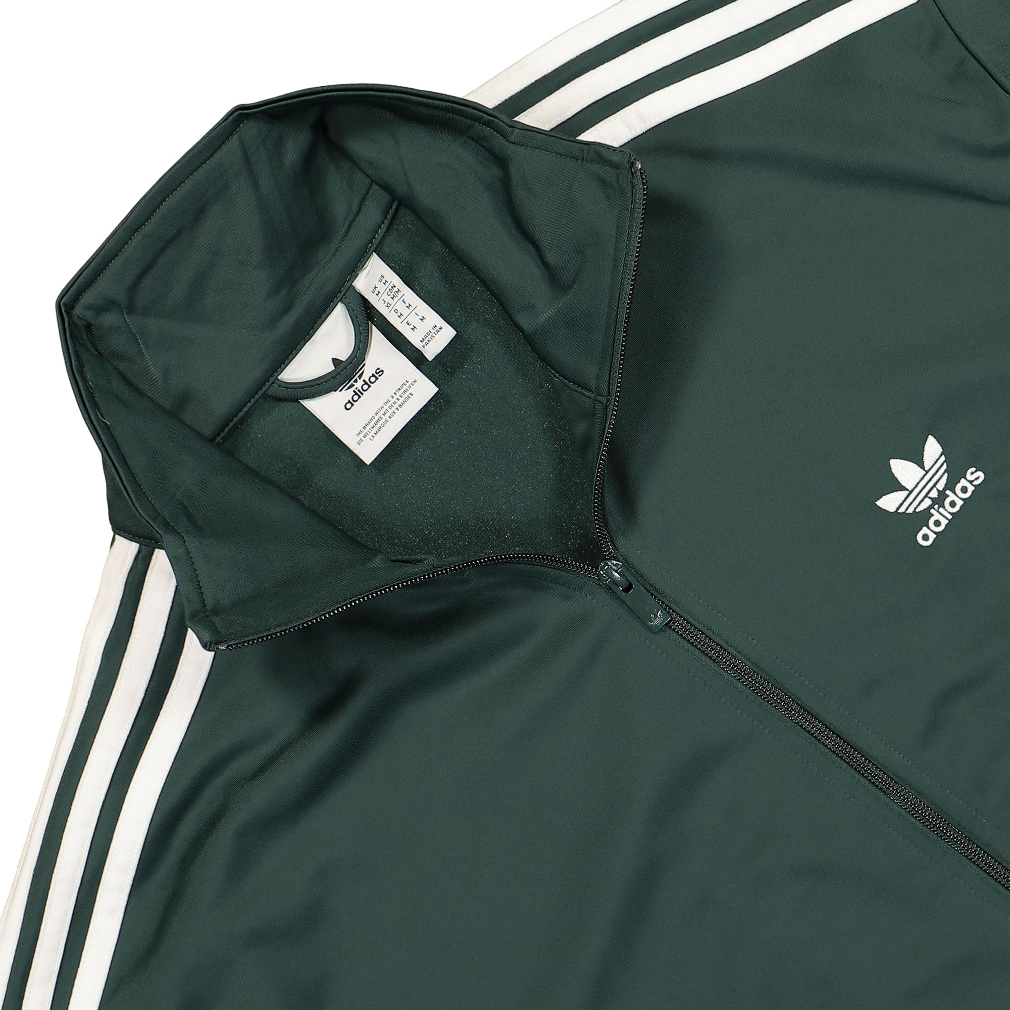 adidas Firebird Track Top Mineral Green Track Jackets Close-up | Overkill