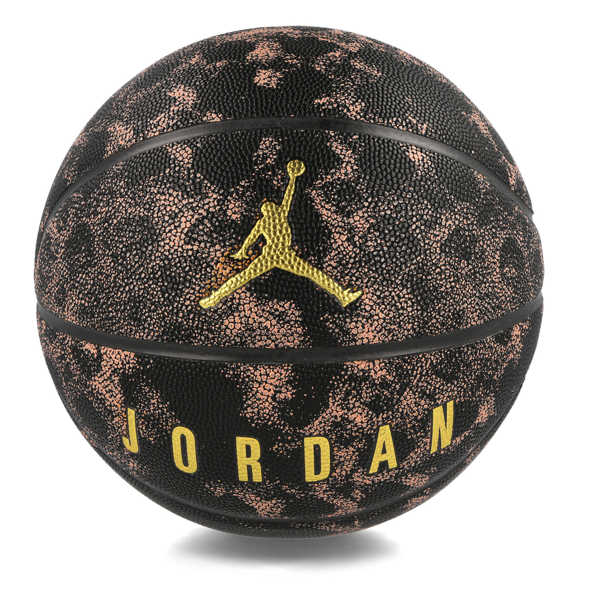 Jordan Basketball 8P Energy Crimson Bliss / Black / Metallic Gold Basketballs Close-up | Overkill