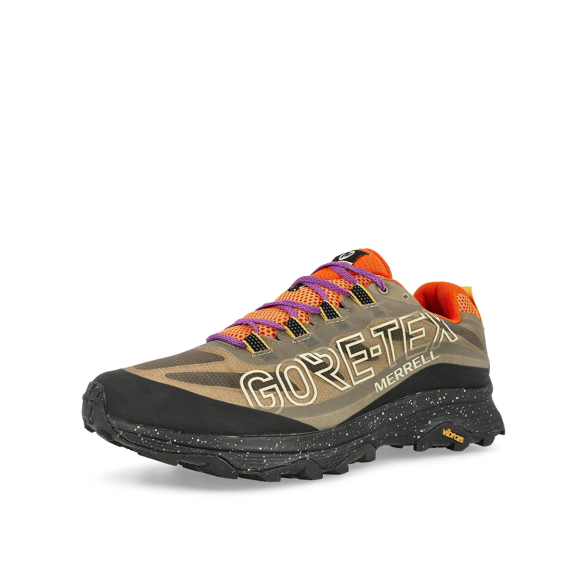 Merrell Moab Speed GTX SE Coyote Multi Low Top Sneakers Close Up | Overkill