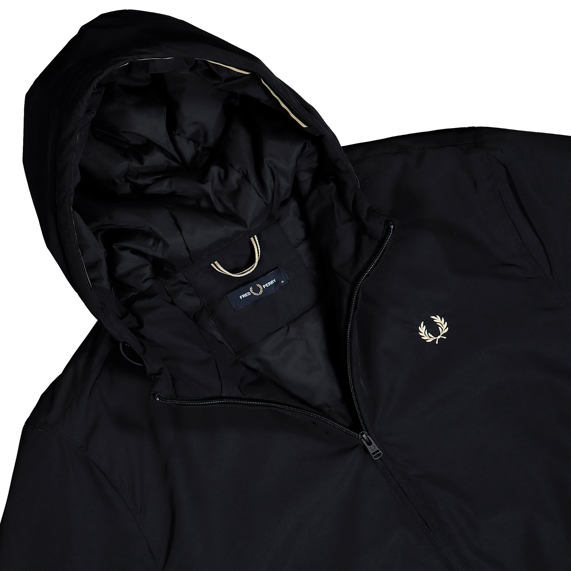 Fred Perry Hooded Brentham Jacket Black Puffer Jackets J1304-102 Detailfoto | Overkill