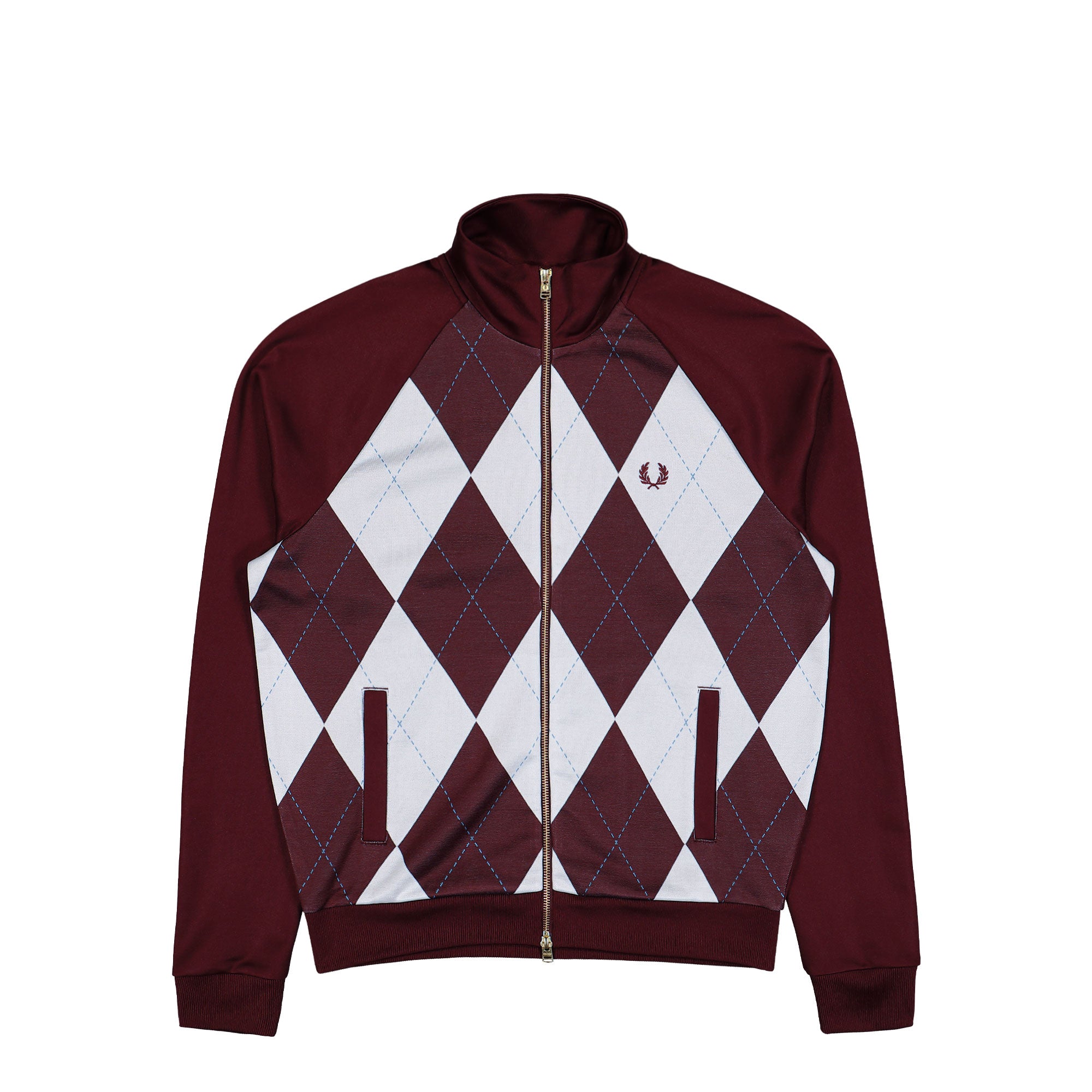 Fred Perry Argyle Track Jacket Oxblood Track Jackets J1319-597 | Overkill