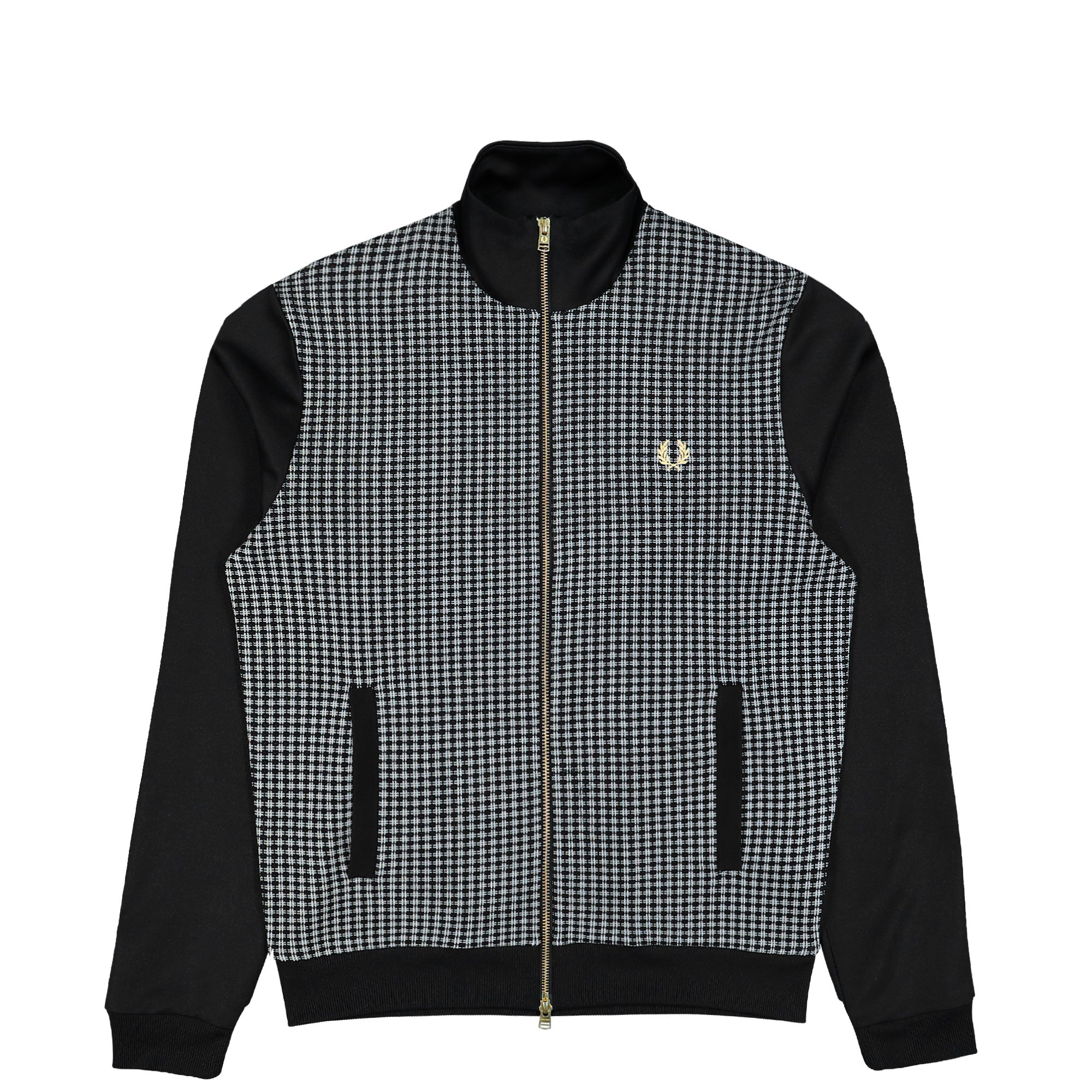 Fred Perry Knitted Front Track Jacket Black Track Jackets J2303-102 | Overkill