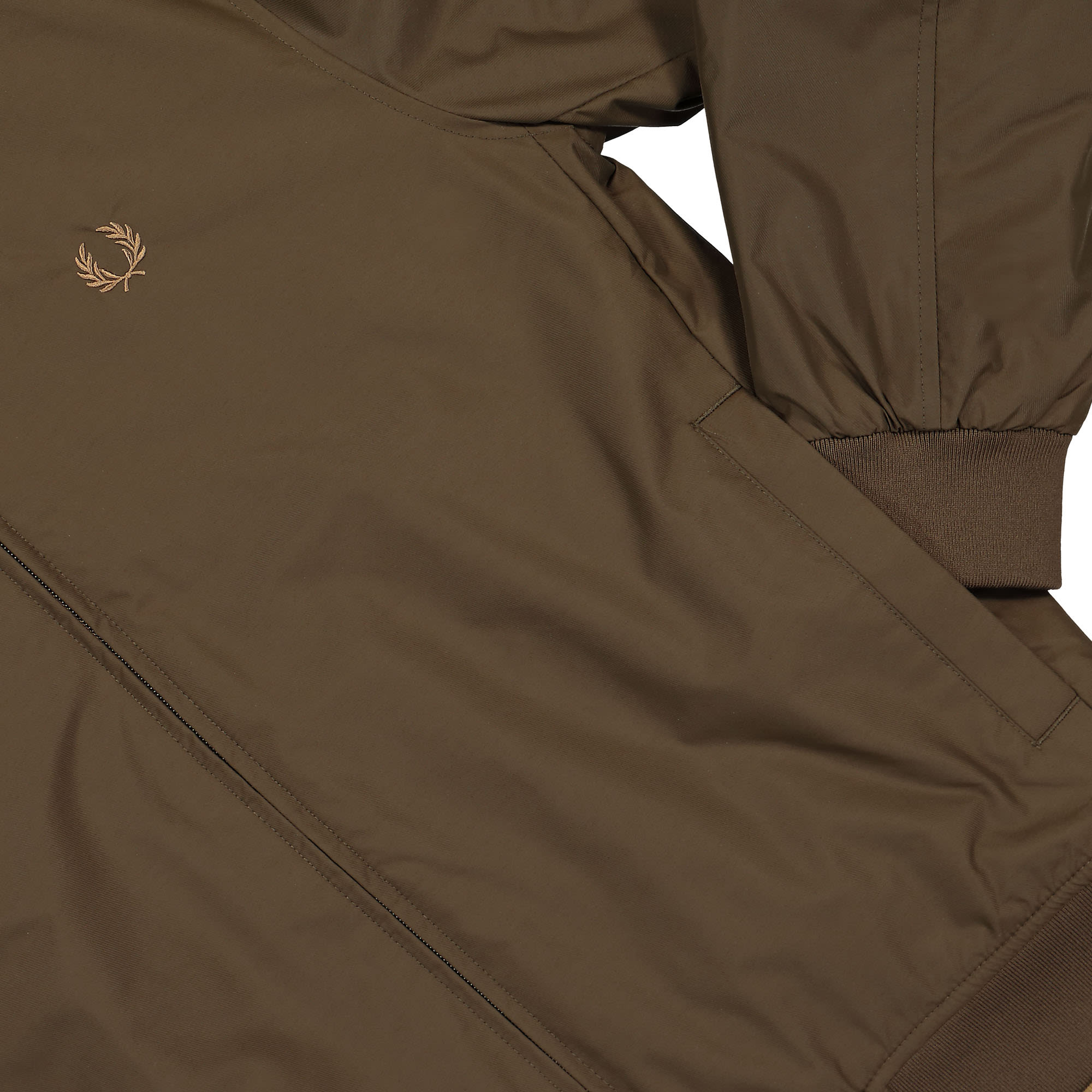 Fred Perry Padded Hooded Brentham Jacket Burnt Tobacco Jackets Detailfoto | Overkill