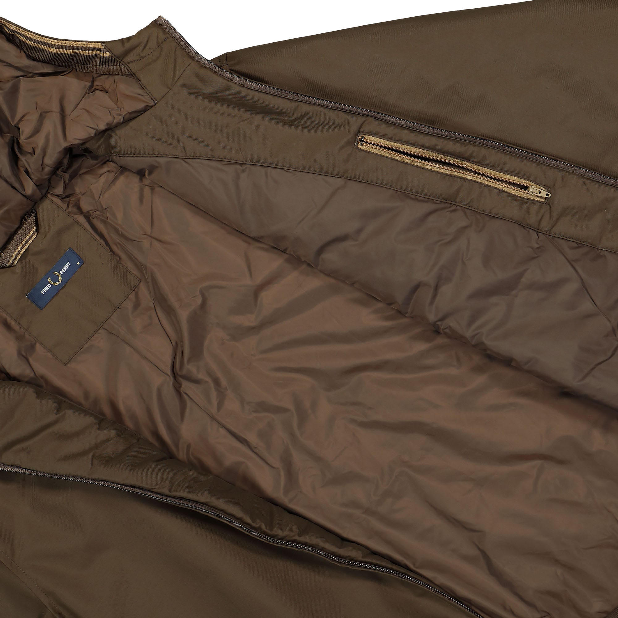 Fred Perry Padded Hooded Brentham Jacket Burnt Tobacco Jackets Detail view 1 | Overkill