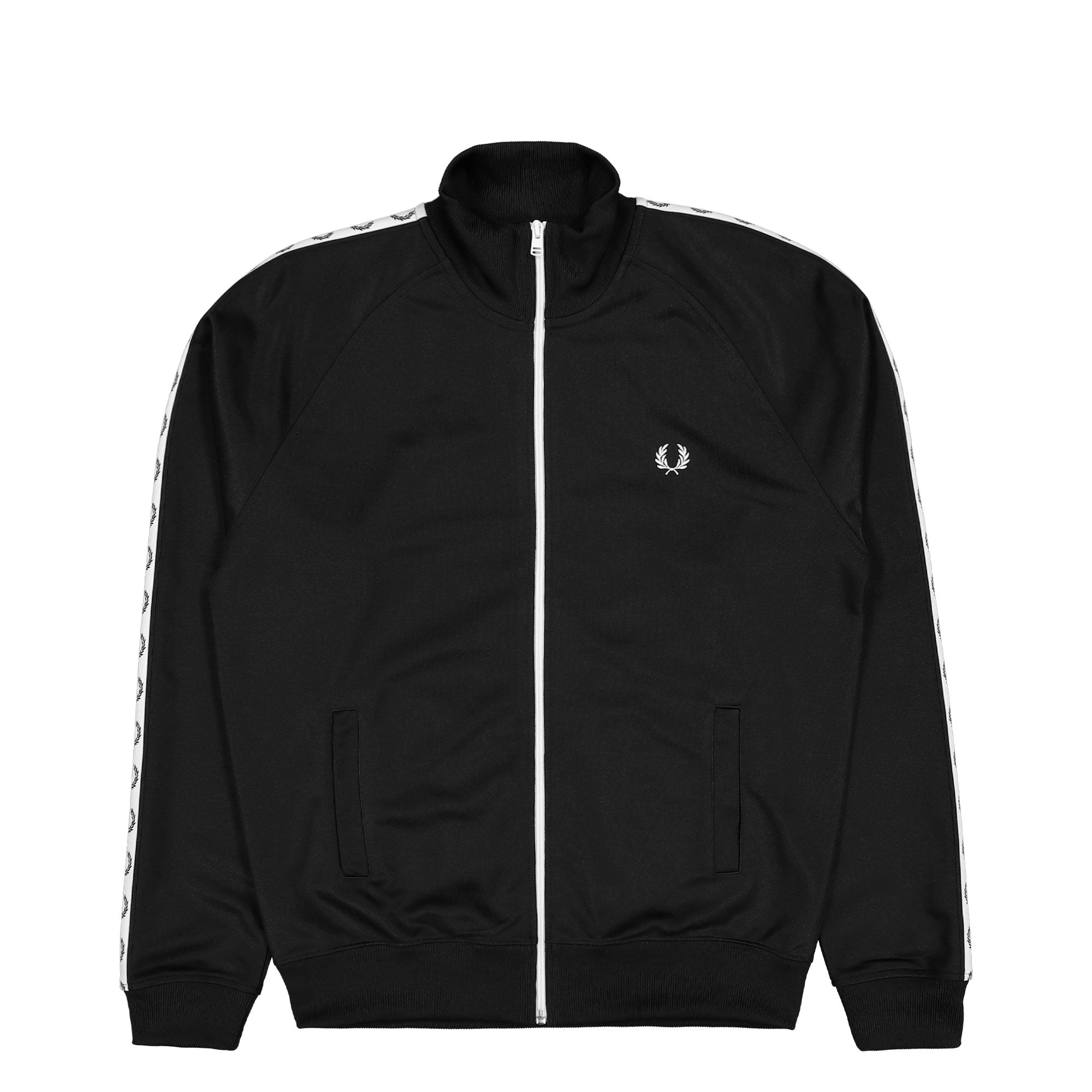 Fred Perry Taped Track Jacket Black Track Jackets J4620-198 | Overkill