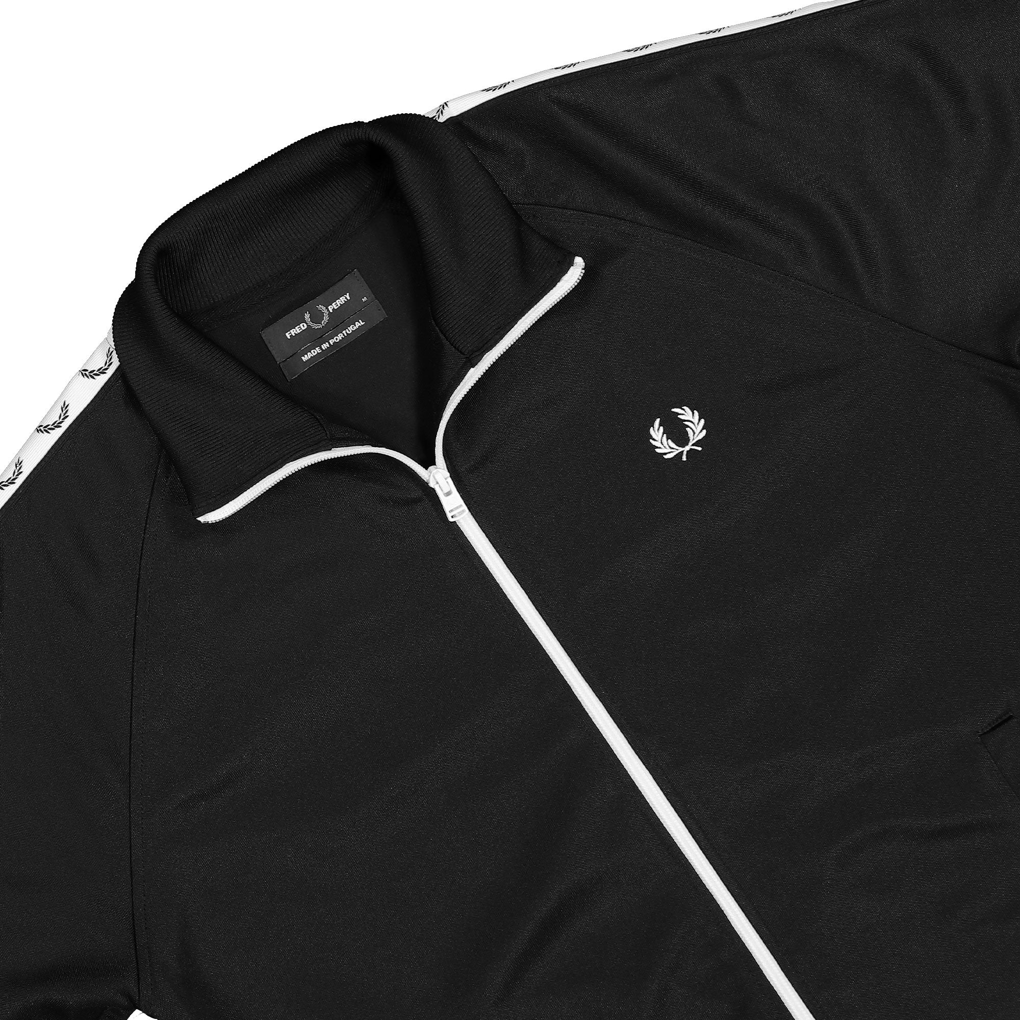 Fred Perry Taped Track Jacket Black Track Jackets Detail view 3 | Overkill