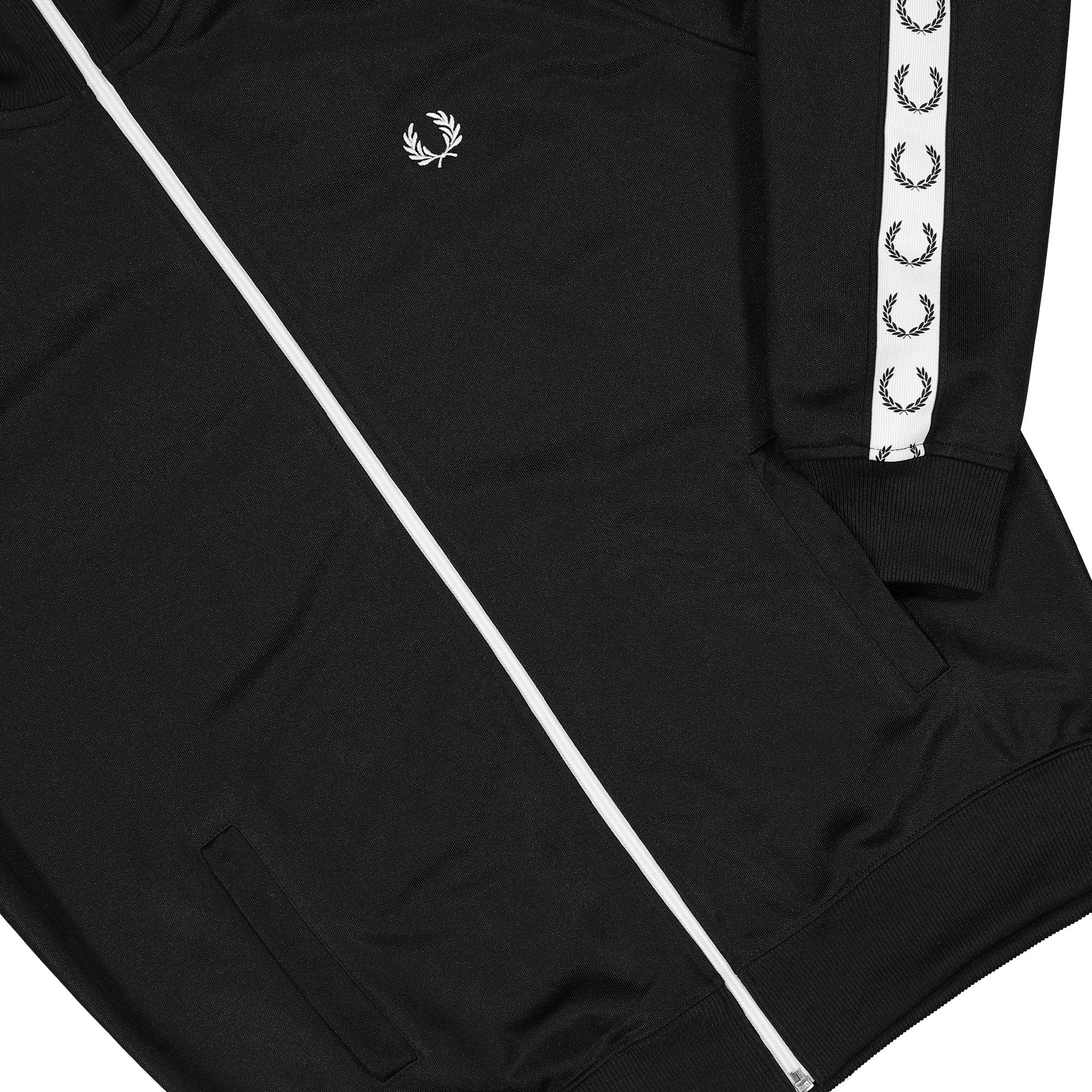 Fred Perry Taped Track Jacket Black Track Jackets Detail view 4 | Overkill