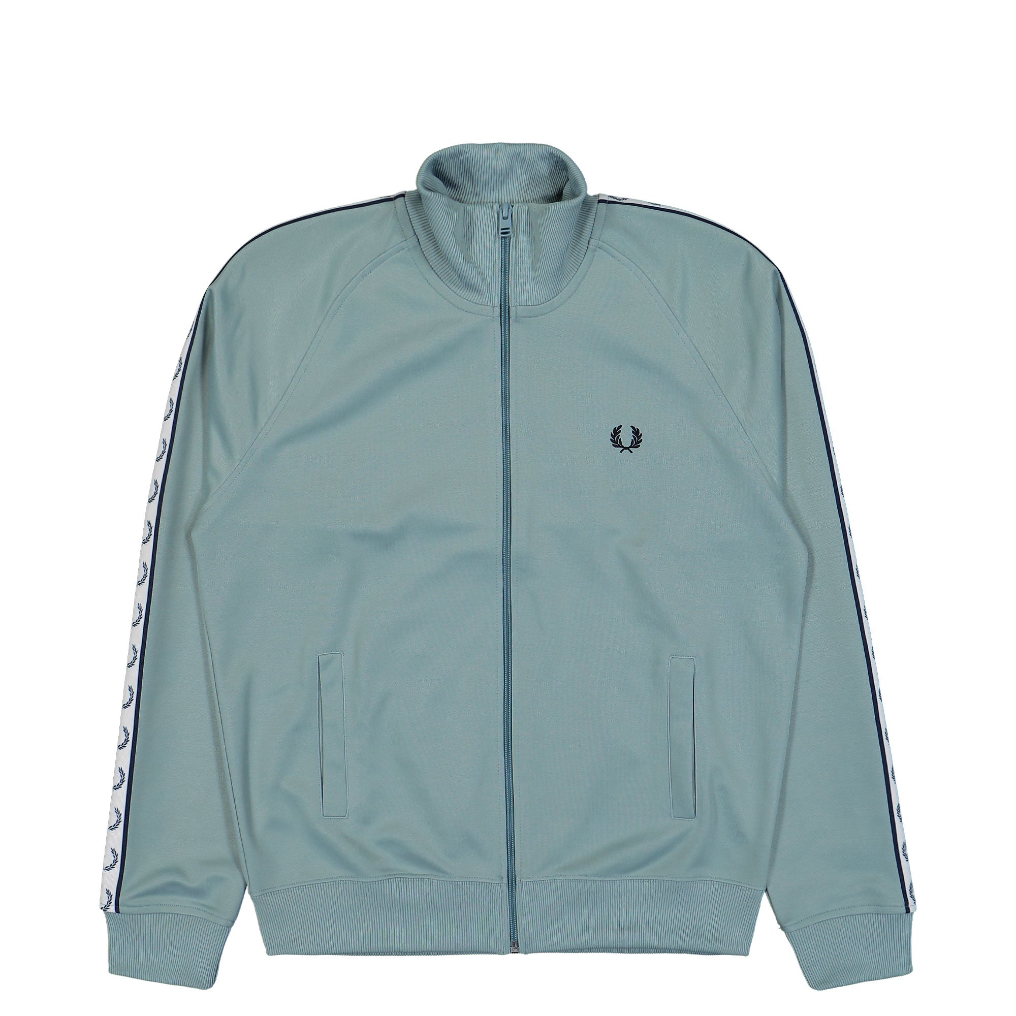 Fred Perry Taped Track Jacket Silver Blue Track Jackets J4620-959 | Overkill