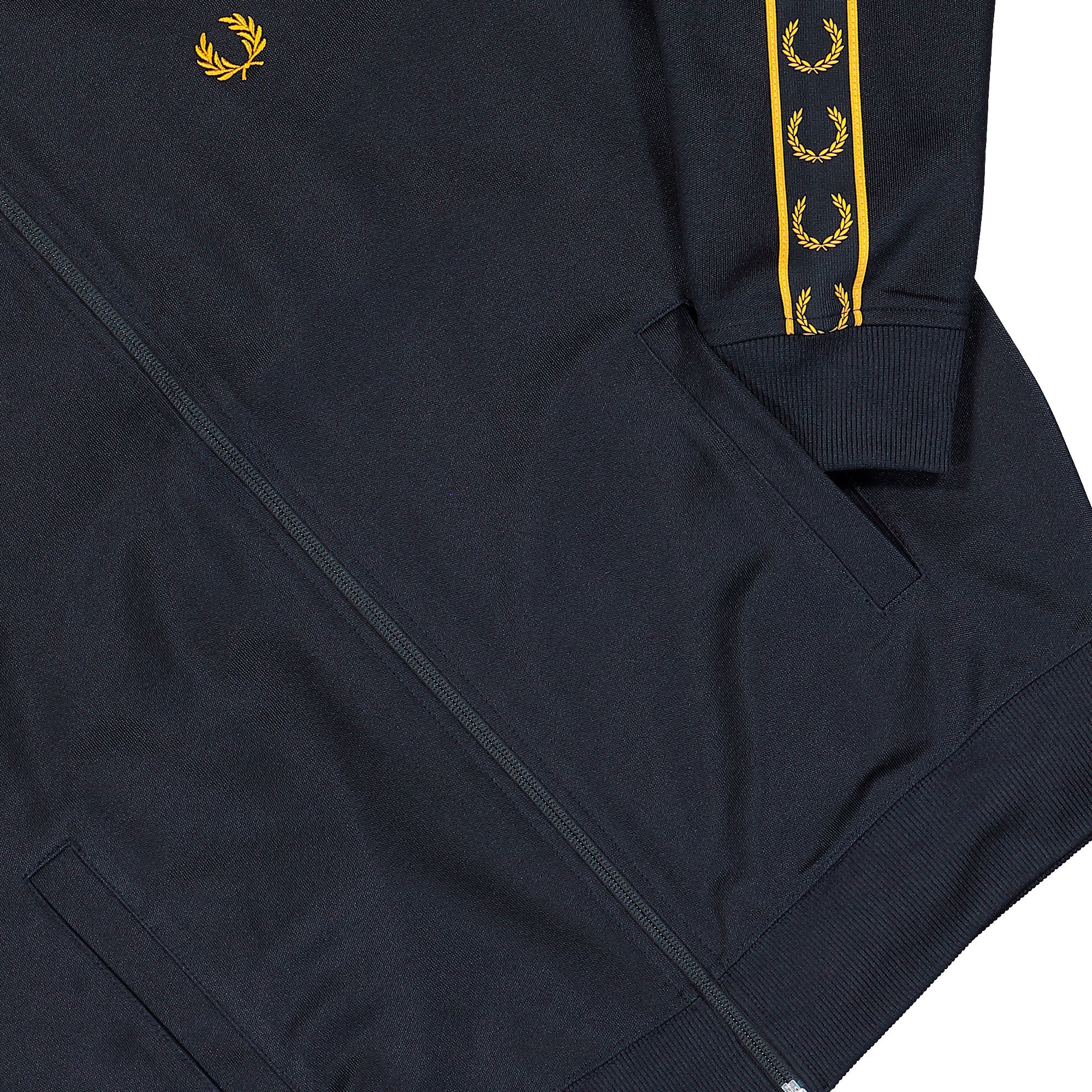 Fred Perry Contrast Tape Track Jacket Navy Jacket J5557-248 Detail View 1 | Overkill
