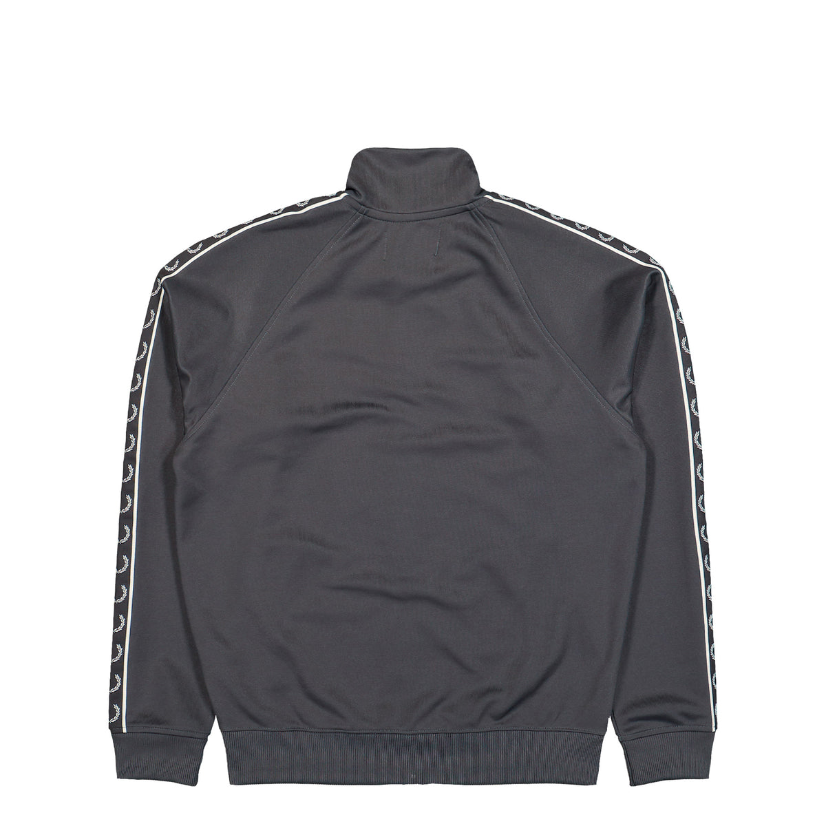 Fred Perry Contrast Taped Track Jacket Anchor Grey Jacket J5557-297 Close-up | Overkill