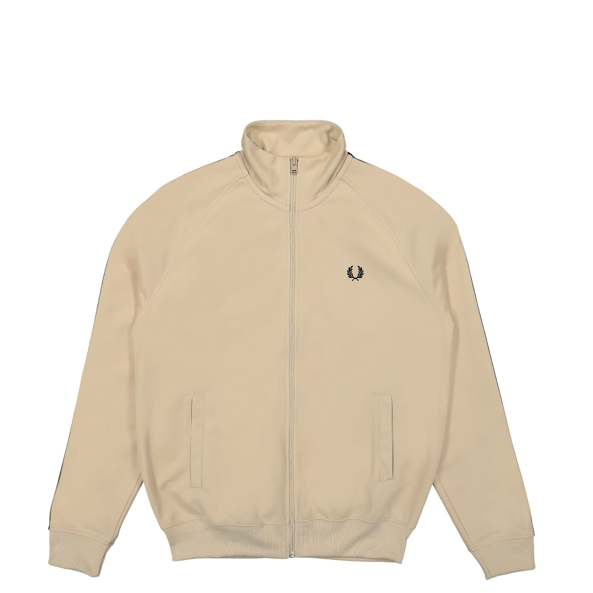 Fred Perry Contrast Tape Track Jacket Oatmeal / Shadestone Track Jackets J5557-S65 | Overkill