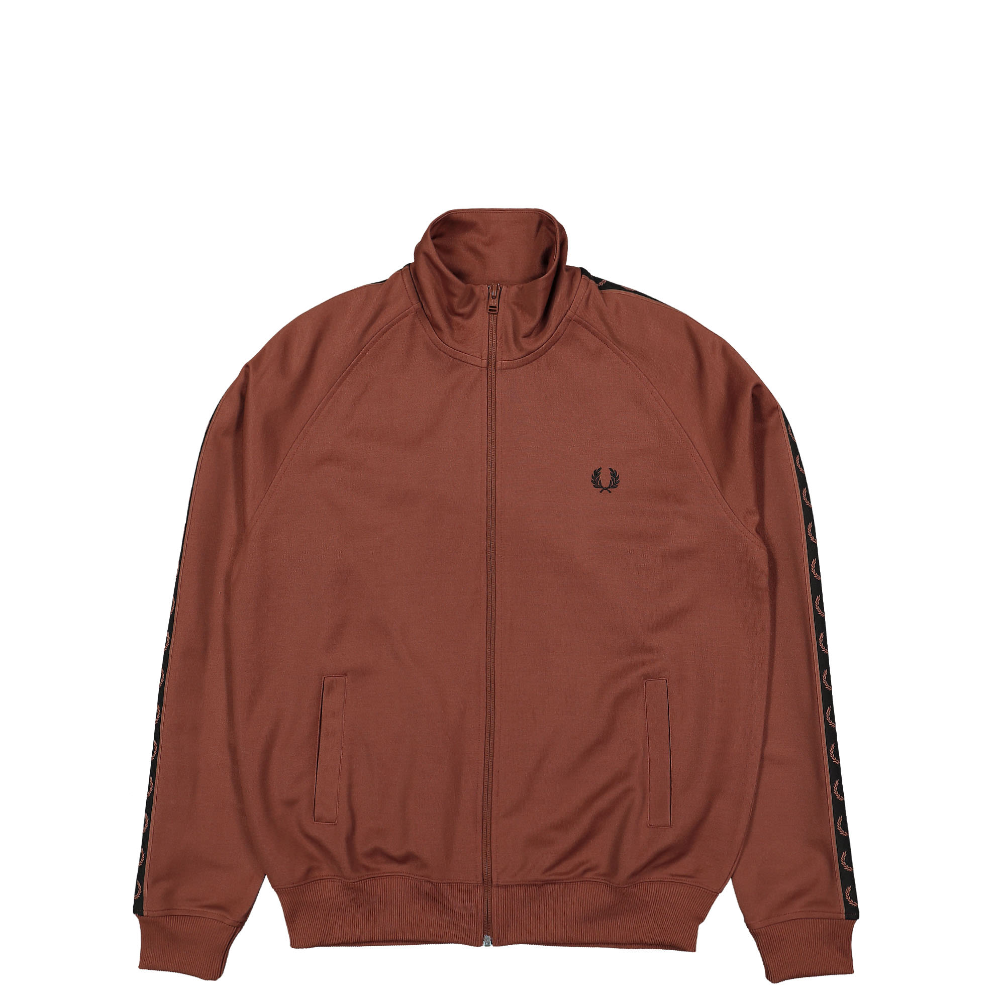 Fred Perry Contrast Tape Track Jacket Whiskey Brown / Black Track Jackets J5557-S71 | Overkill