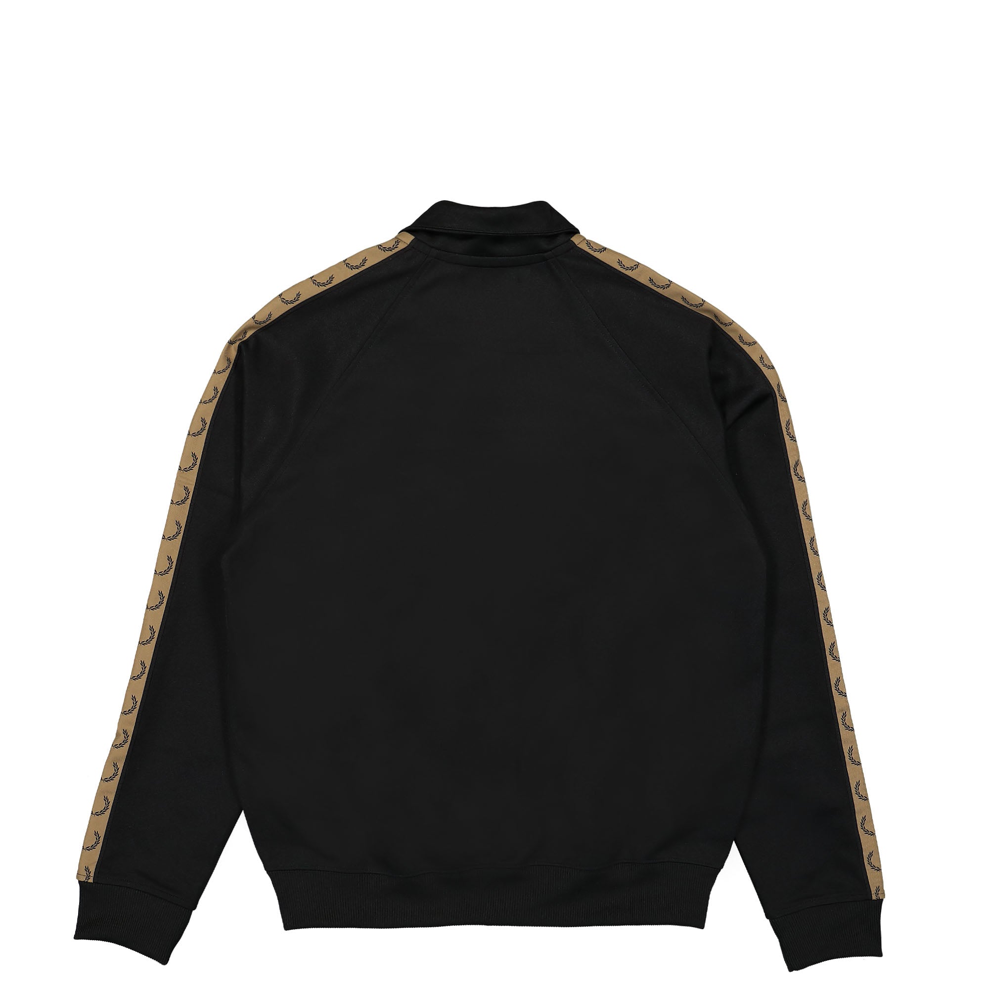 Fred Perry Contrast Tape Track Jacket Black / Shadedstone Track Jackets Material | Overkill