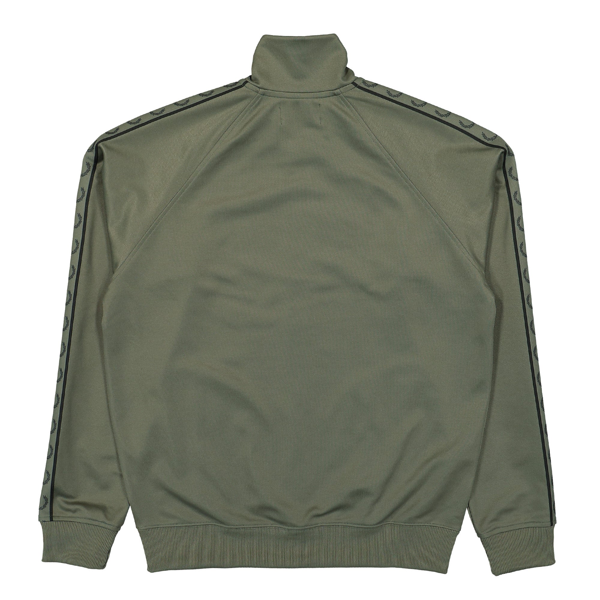 Fred Perry Contrast Tape Track Jacket Laurel Wreath Green / Night Green Track Jackets Material | Overkill