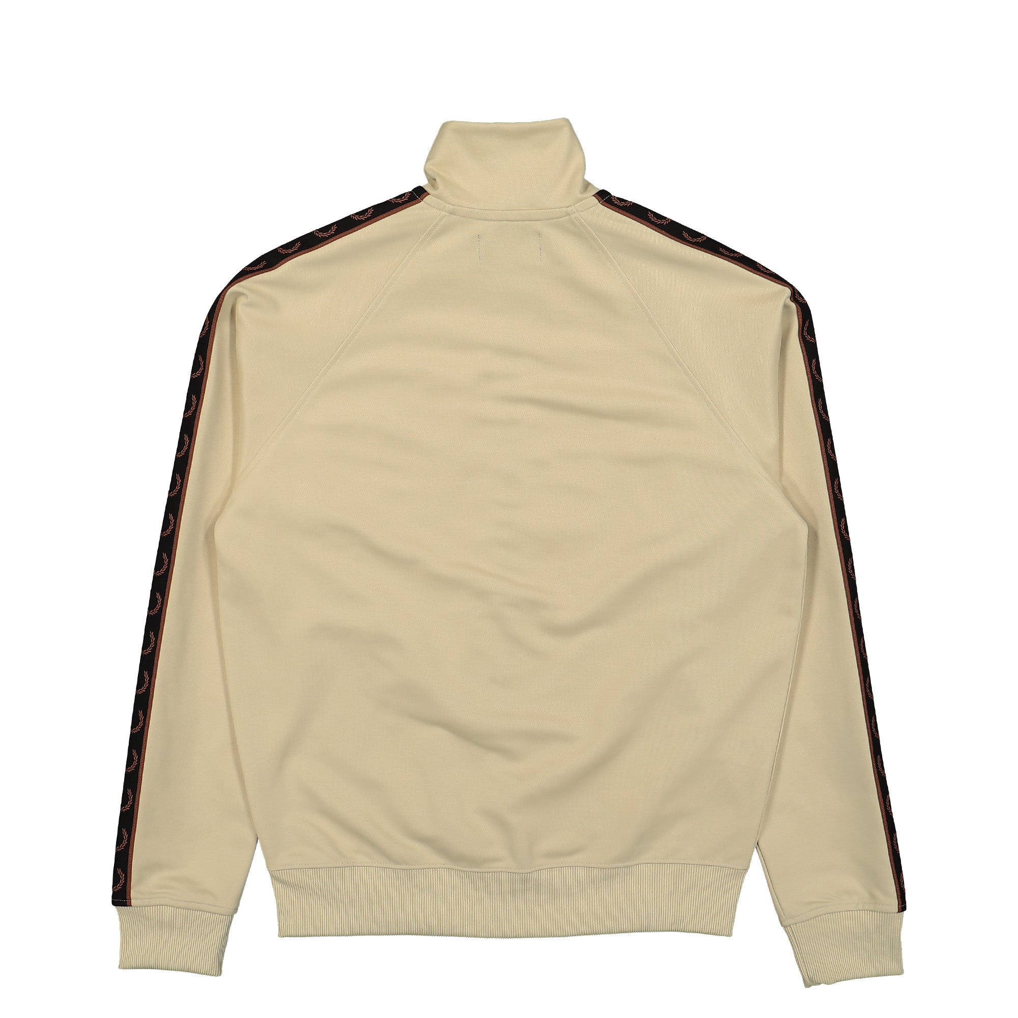 Fred Perry Contrast Tape Track Jacket Oatmeal / Whisky Brown Track Jackets Material | Overkill