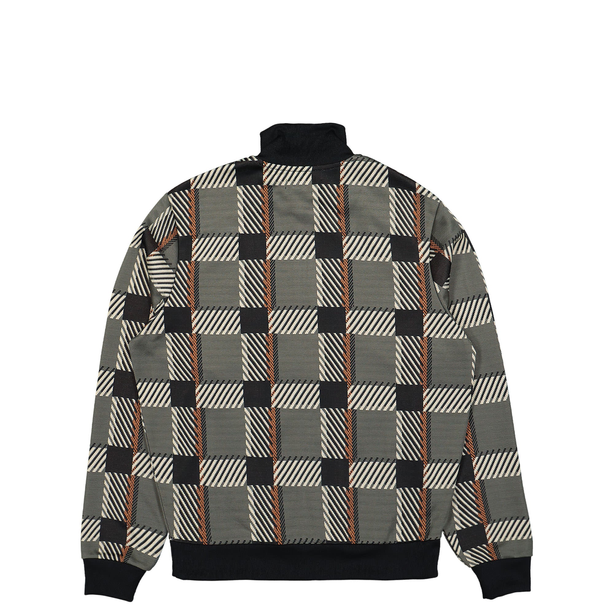 Fred Perry Glitch Tartan Track Jacket Field Green Track Jackets Material | Overkill