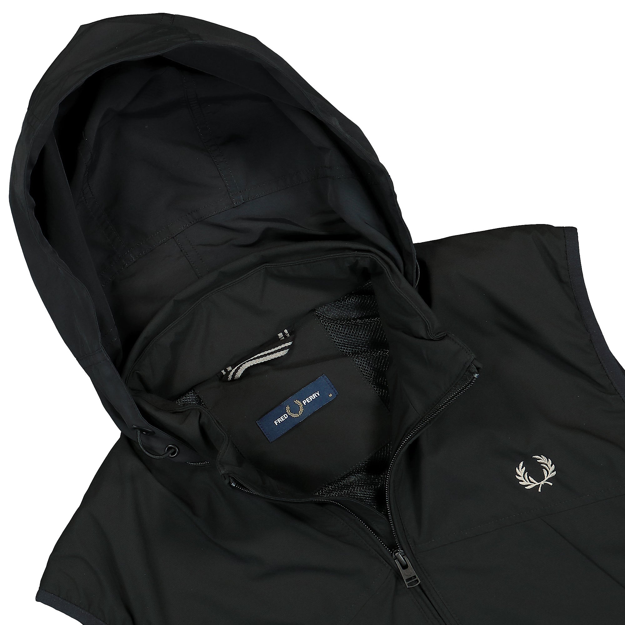 Fred Perry Zip Through Gilet Black Vests Close-up | Overkill