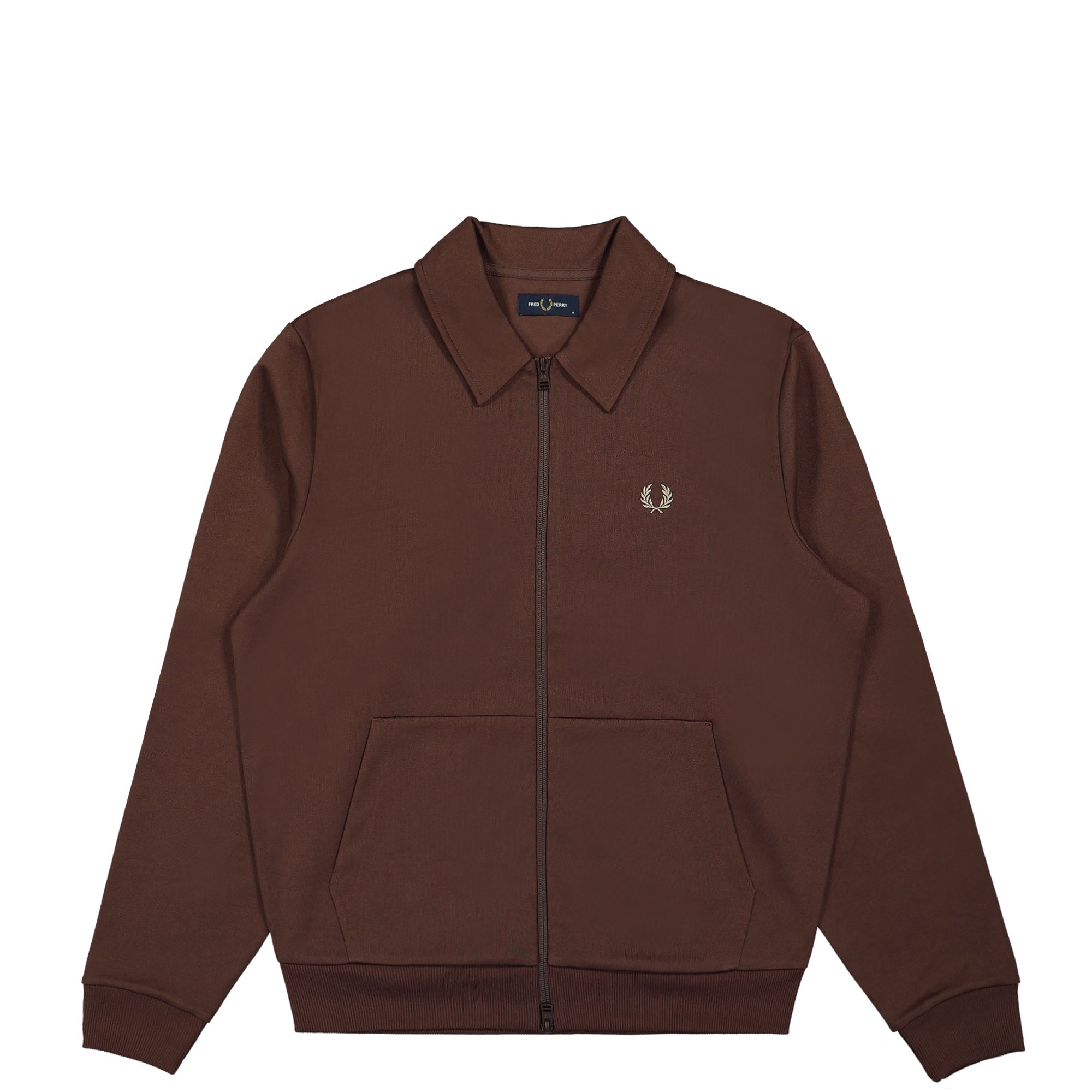 Fred Perry Tape Detail Collared Track Jacket Carrington Brick Track Jackets J7827-U53 | Overkill