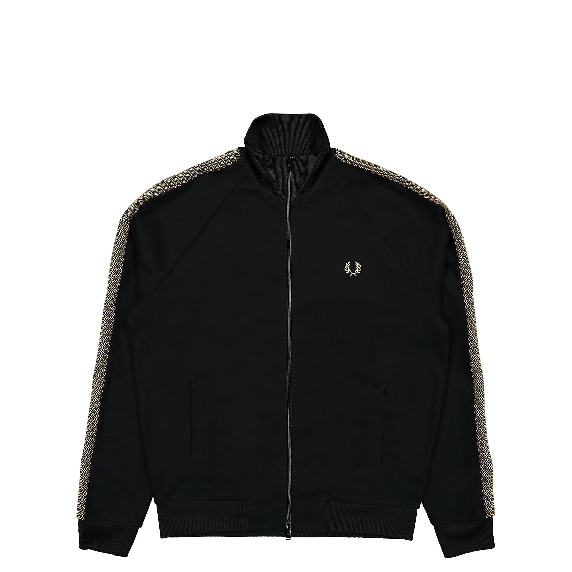 Fred Perry Crochet Taped Track Jacket Black Track Jackets J7828-102 | Overkill