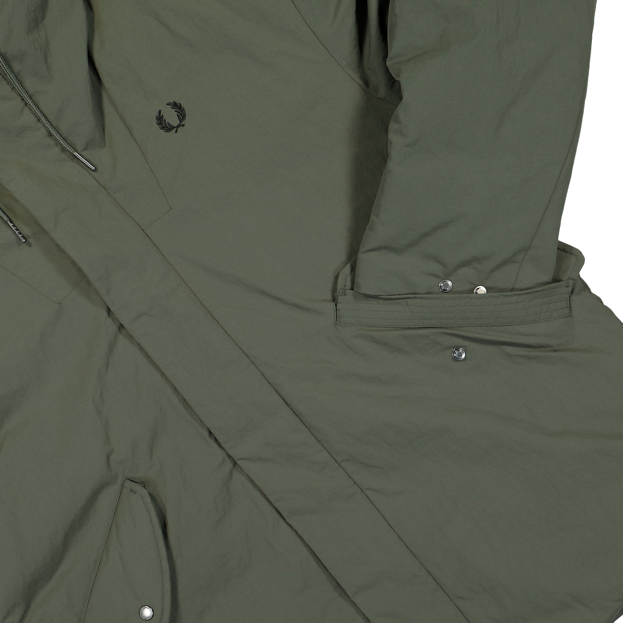Fred Perry Zip Through Padded Jacket Field Green Jackets Detailfoto | Overkill