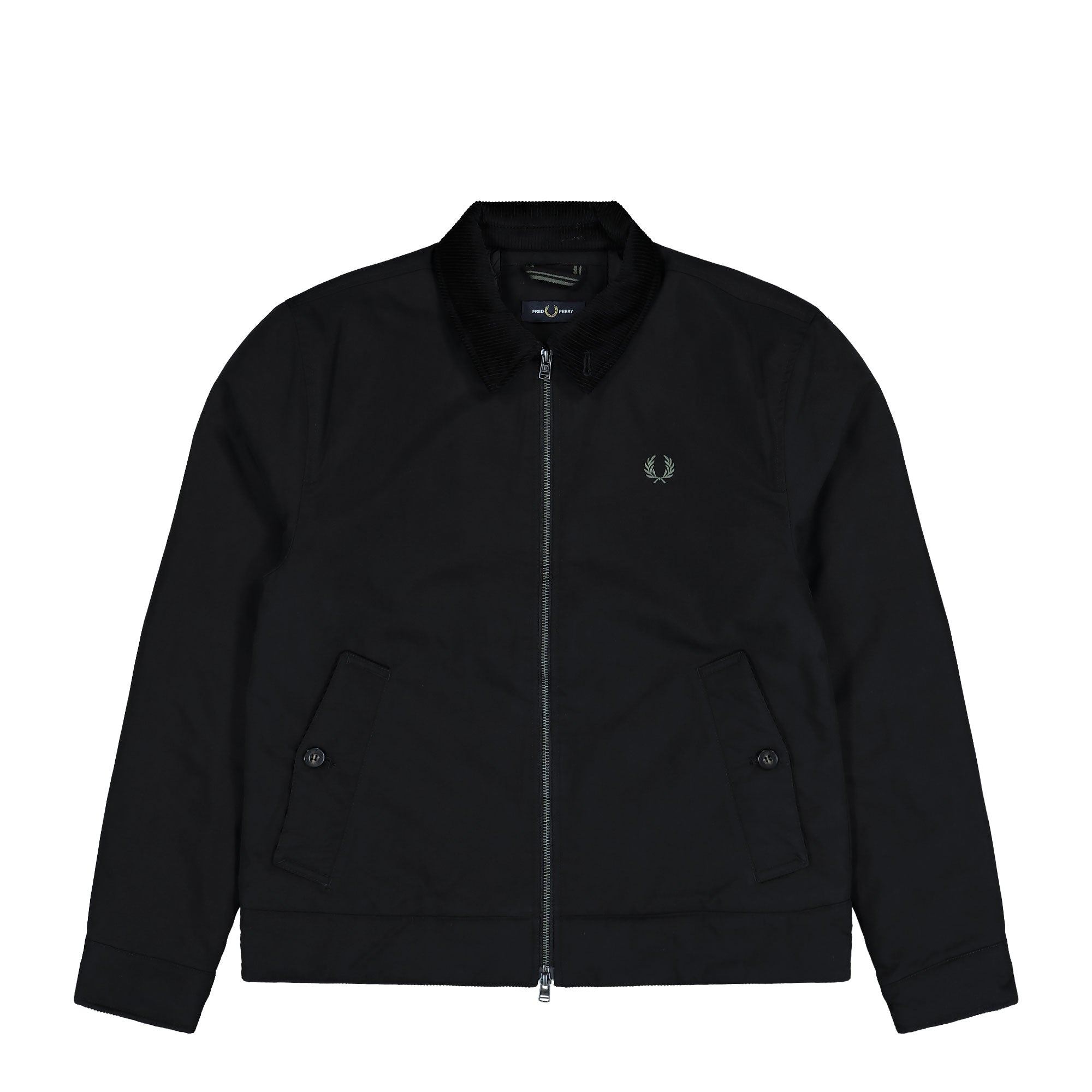 Fred Perry Cotton Caban Jacket Black Bomber & Varsity Jackets J8535-184 | Overkill