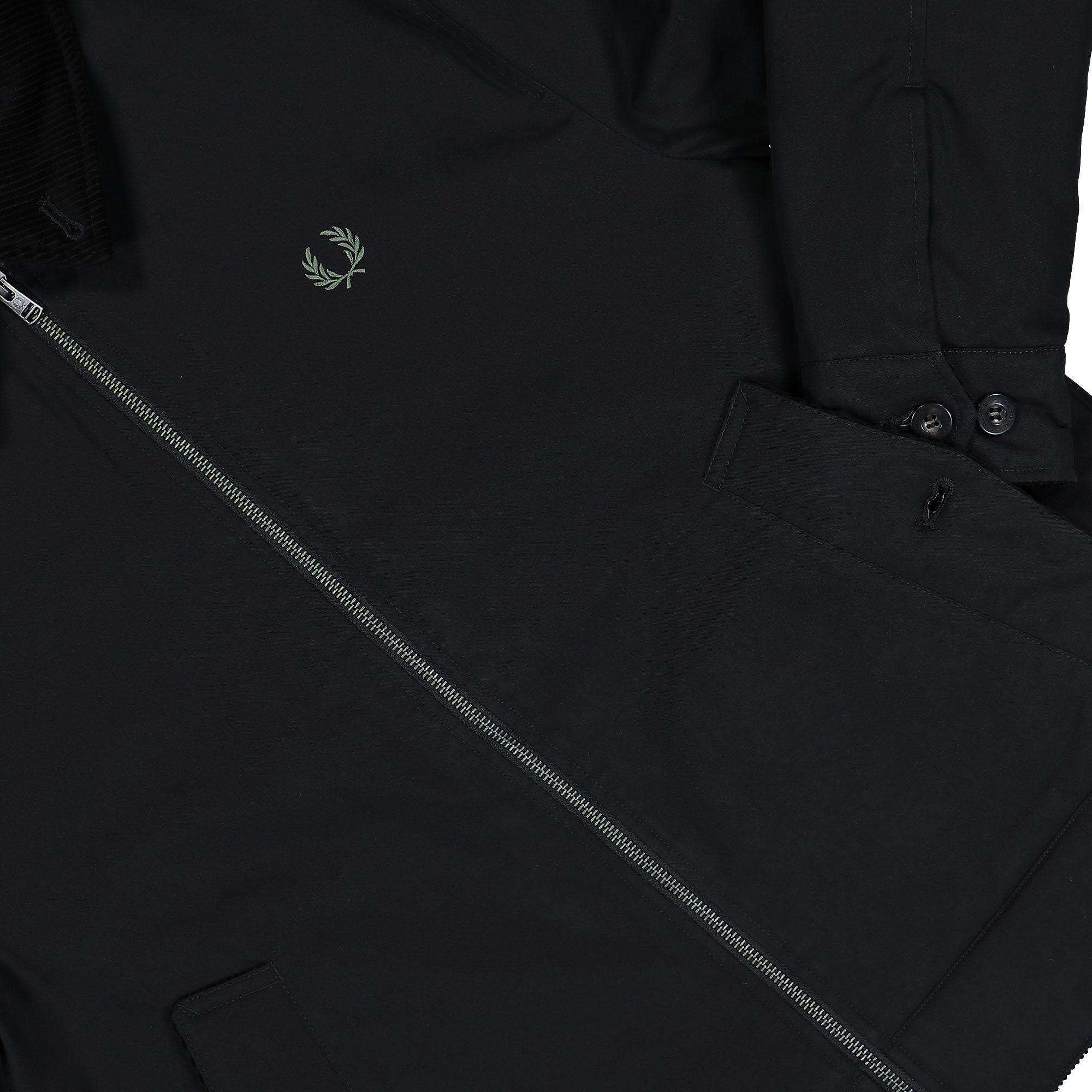 Fred Perry Cotton Caban Jacket Black Bomber & Varsity Jackets J8535-184 Detail View 1 | Overkill