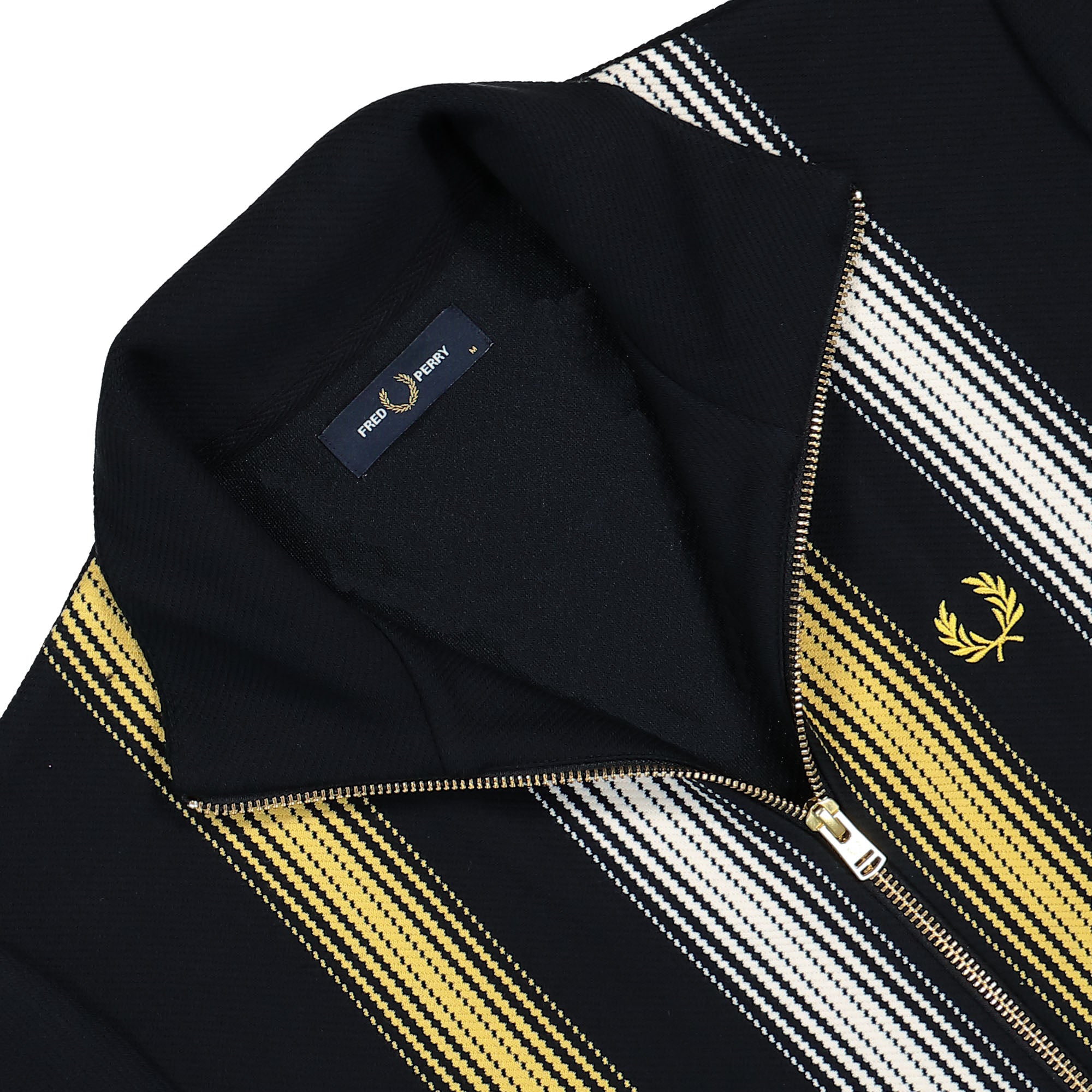 Fred Perry Ombre Stripe Track Jacket Navy Jackets Close-up | Overkill