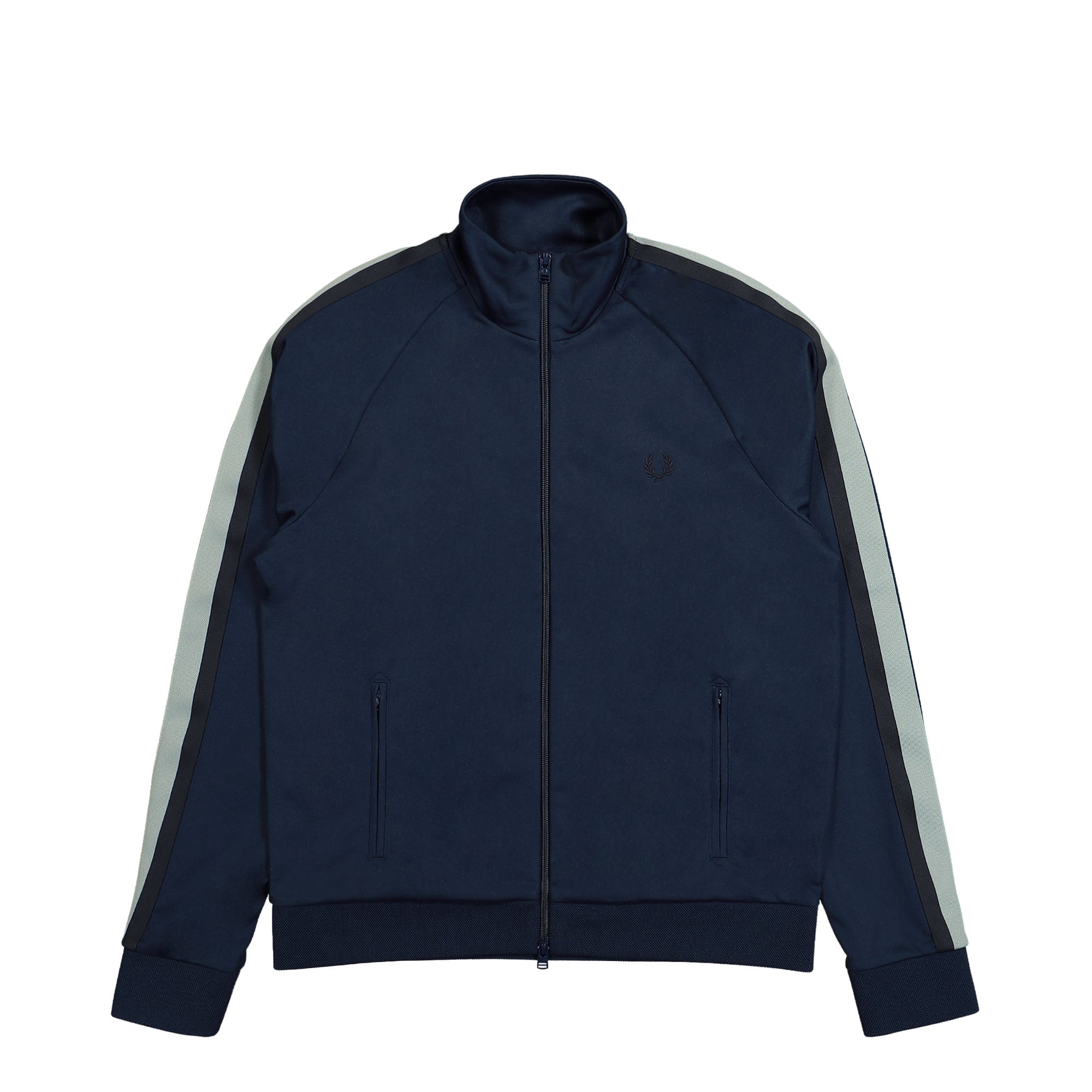 Fred Perry Two Colour Tape Track Jacket Tennis Blue Track Jackets J9045-X86 | Overkill