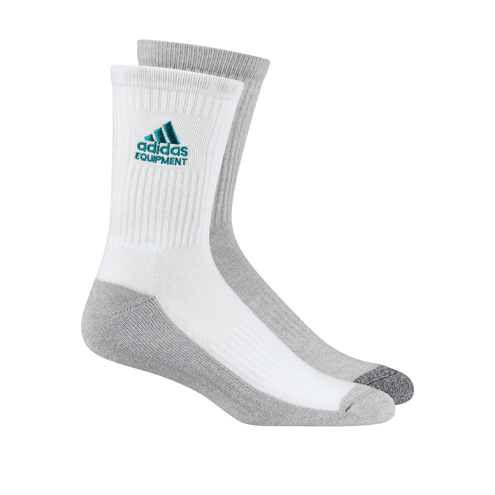 adidas Equipment 2 Pair Pack Socks White / White / Medium Grey Heather Socks JC6066 | Overkill