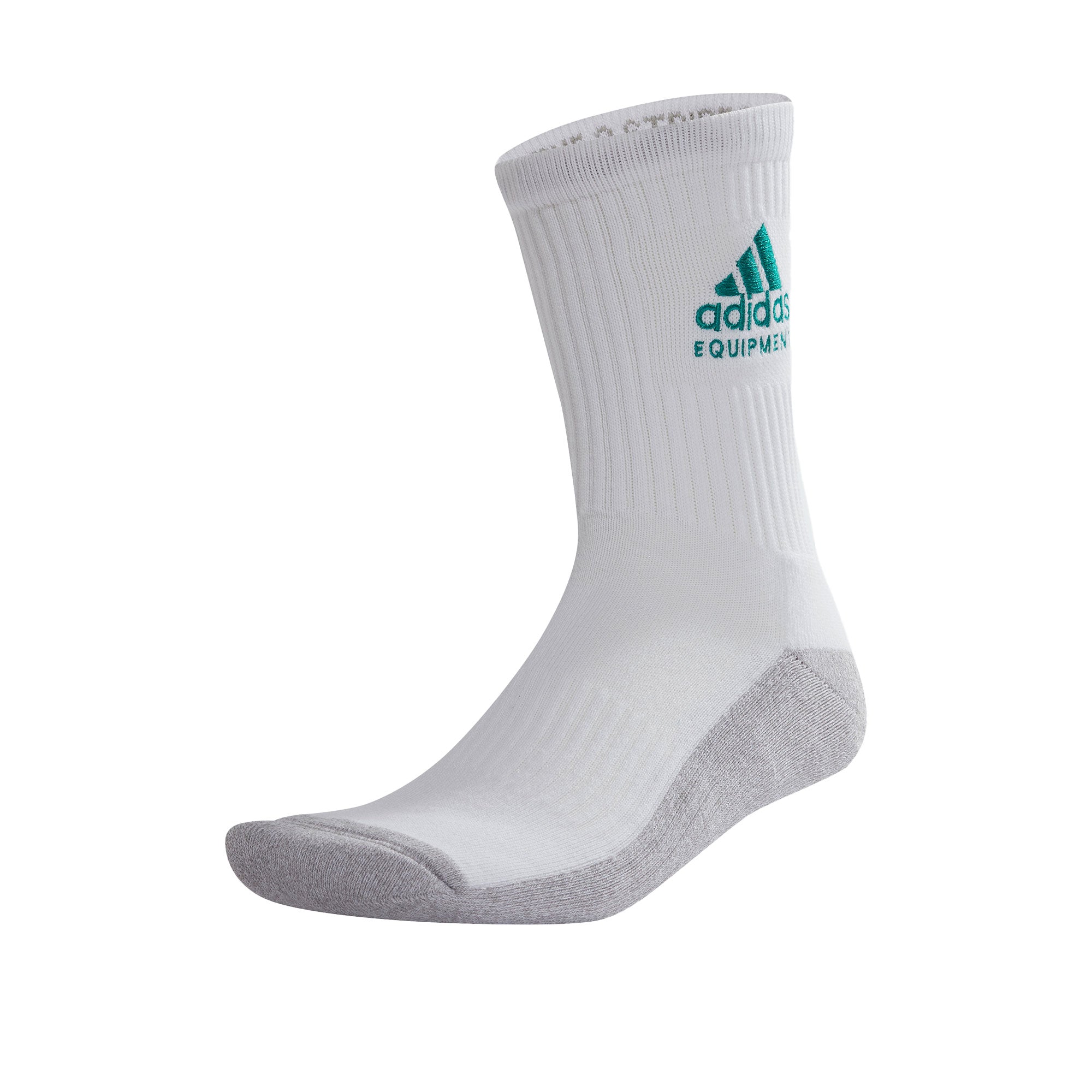 adidas Equipment 2 Pair Pack Socks White / White / Medium Grey Heather Socks Close-up | Overkill