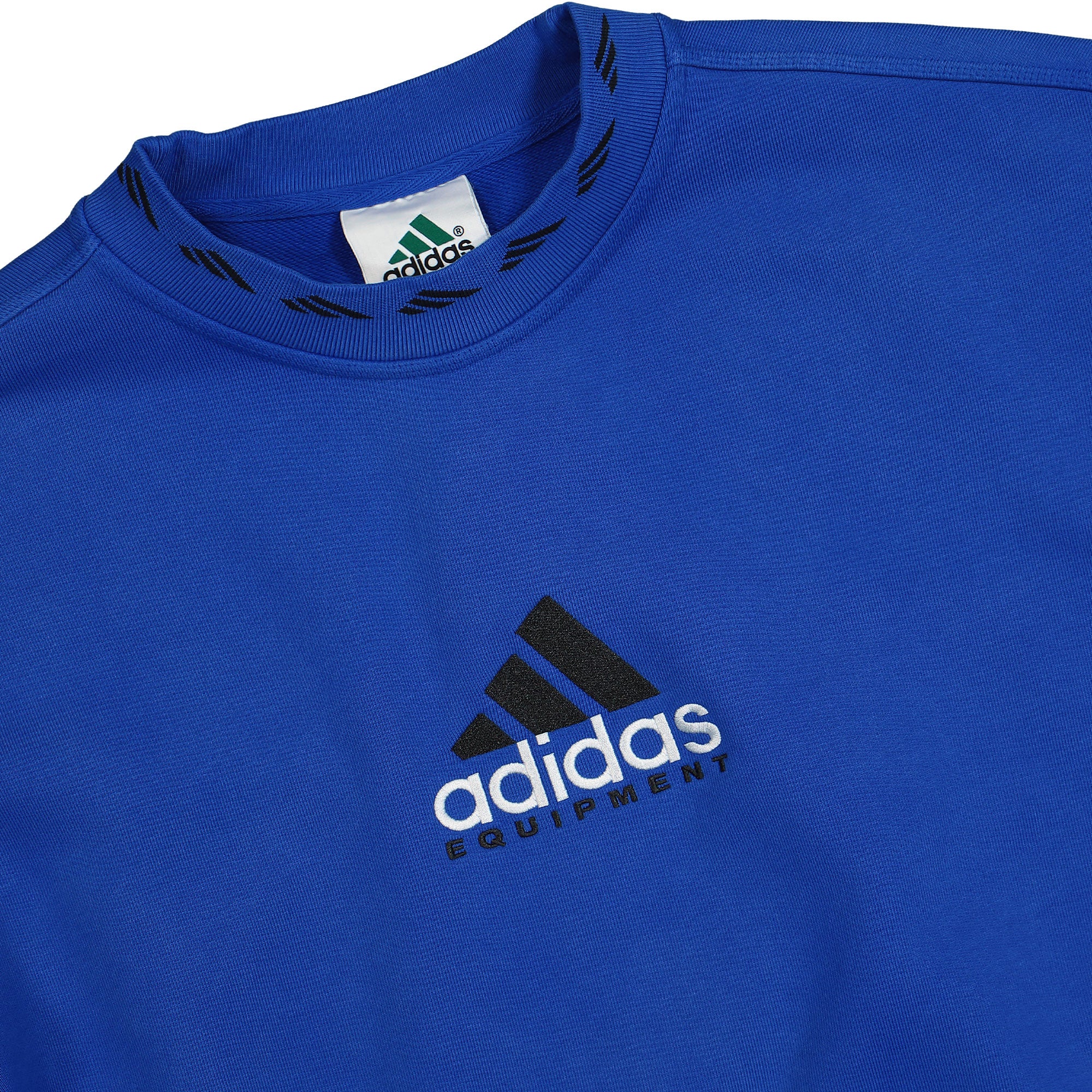 adidas Equipment Washed Crew Neck Sweatshirt Equipment Blue Sweatshirts Close-up | Overkill