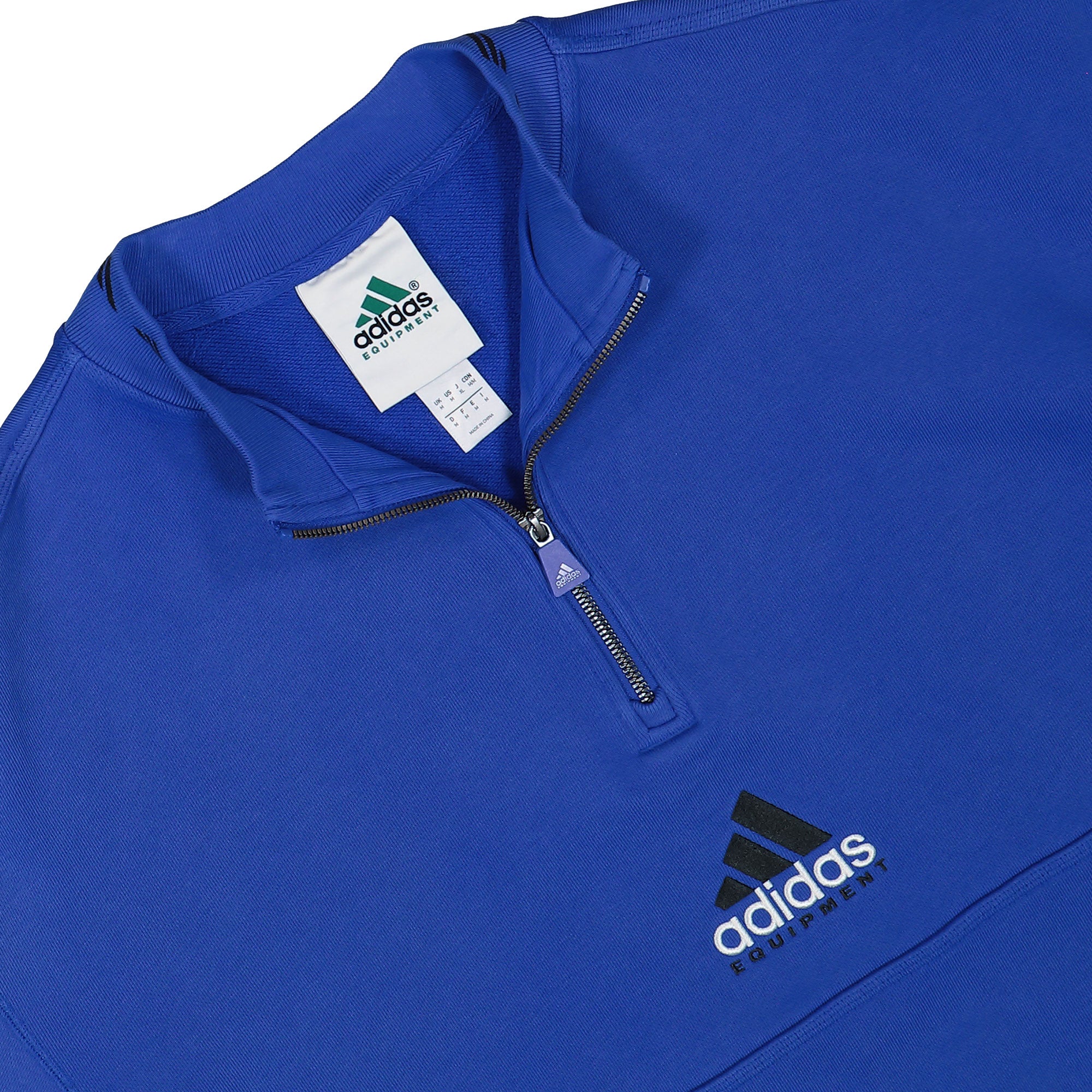 adidas Equipment Fleece Sweatshirt Equipment Blue Sweatshirts Close-up | Overkill