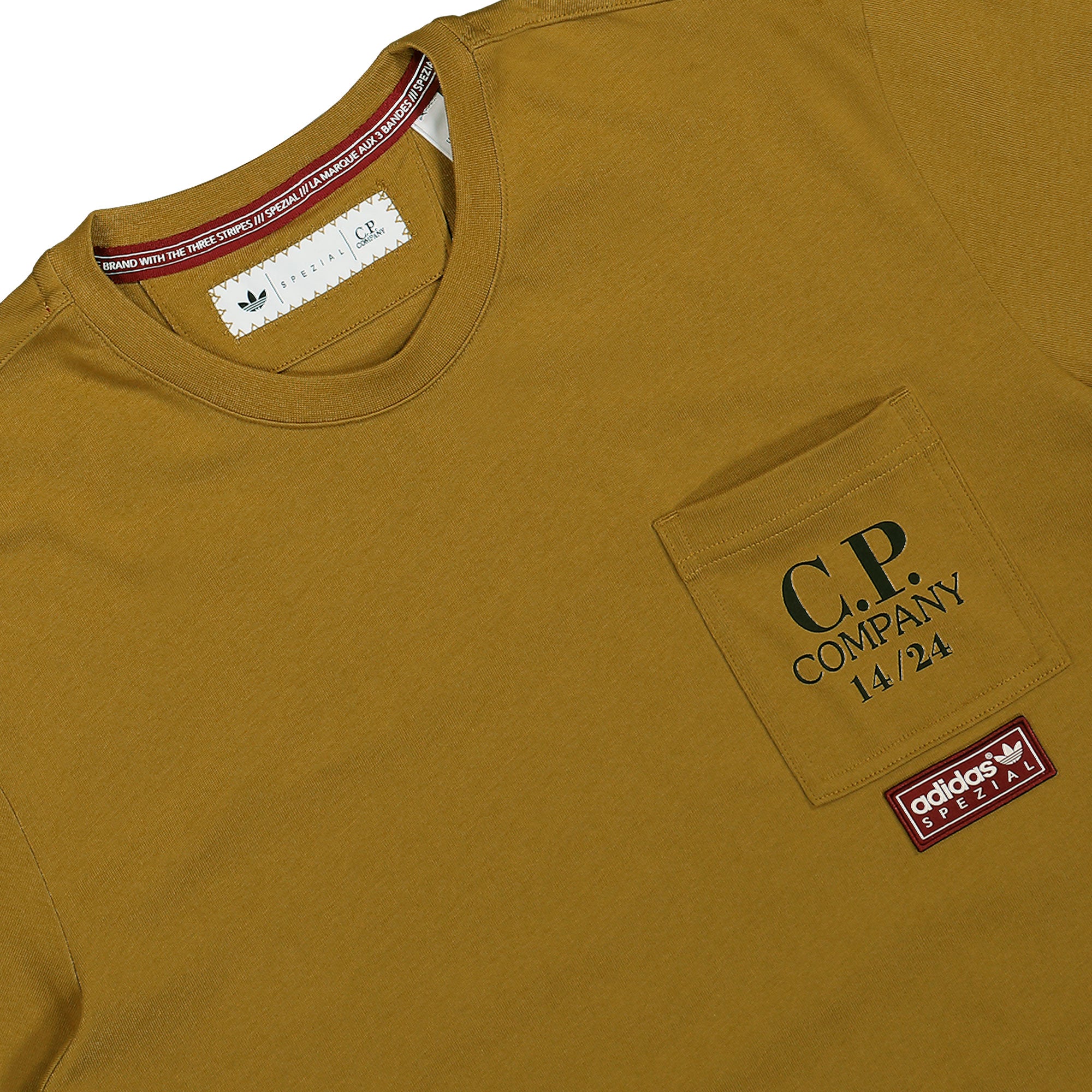 adidas SPZL Pocket T-Shirt Preloved Bronze T-Shirts Close-up | Overkill