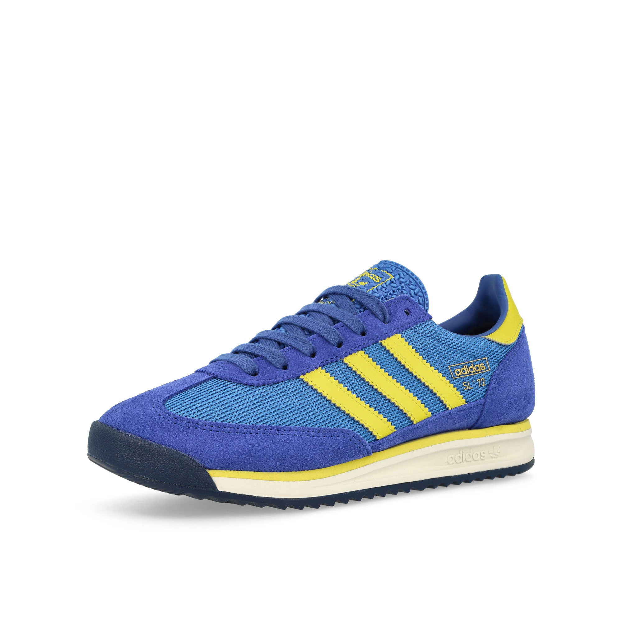 adidas SL 72 RS Semi Lucid Blue / Pure Sulfur / Blue Low Top Sneakers Close Up | Overkill