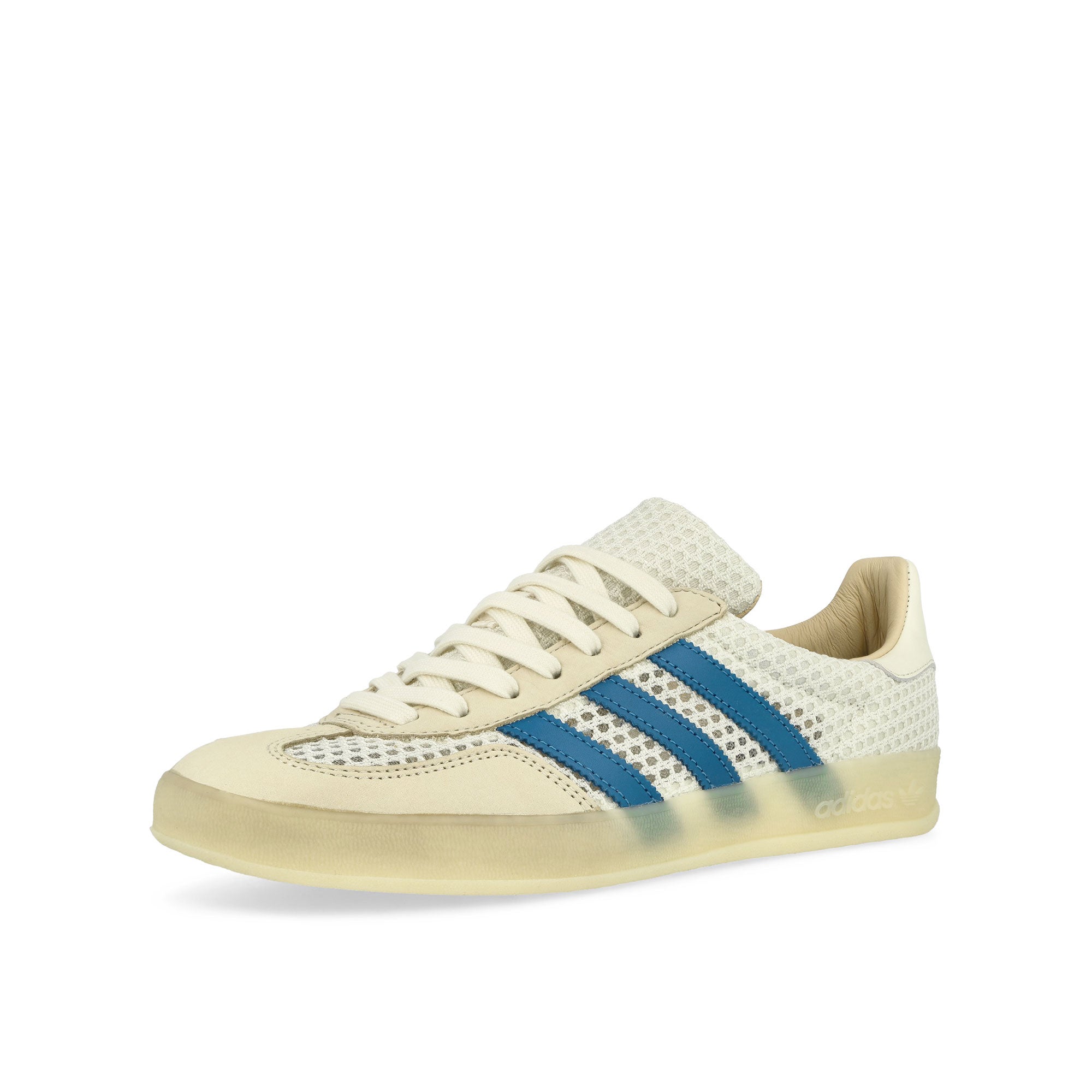 adidas Gazelle Indoor Off White / Focus Blue / Warm Vanilla Low Top Sneakers Close Up | Overkill