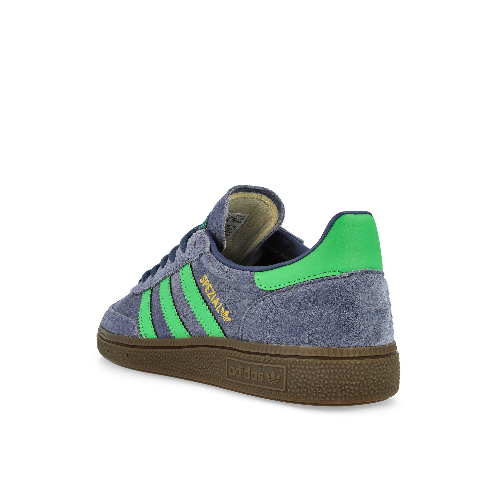 adidas Handball Spezial Preloved Ink / Semi Screaming Green / Gold Metallic Low Top Sneakers Material | Overkill